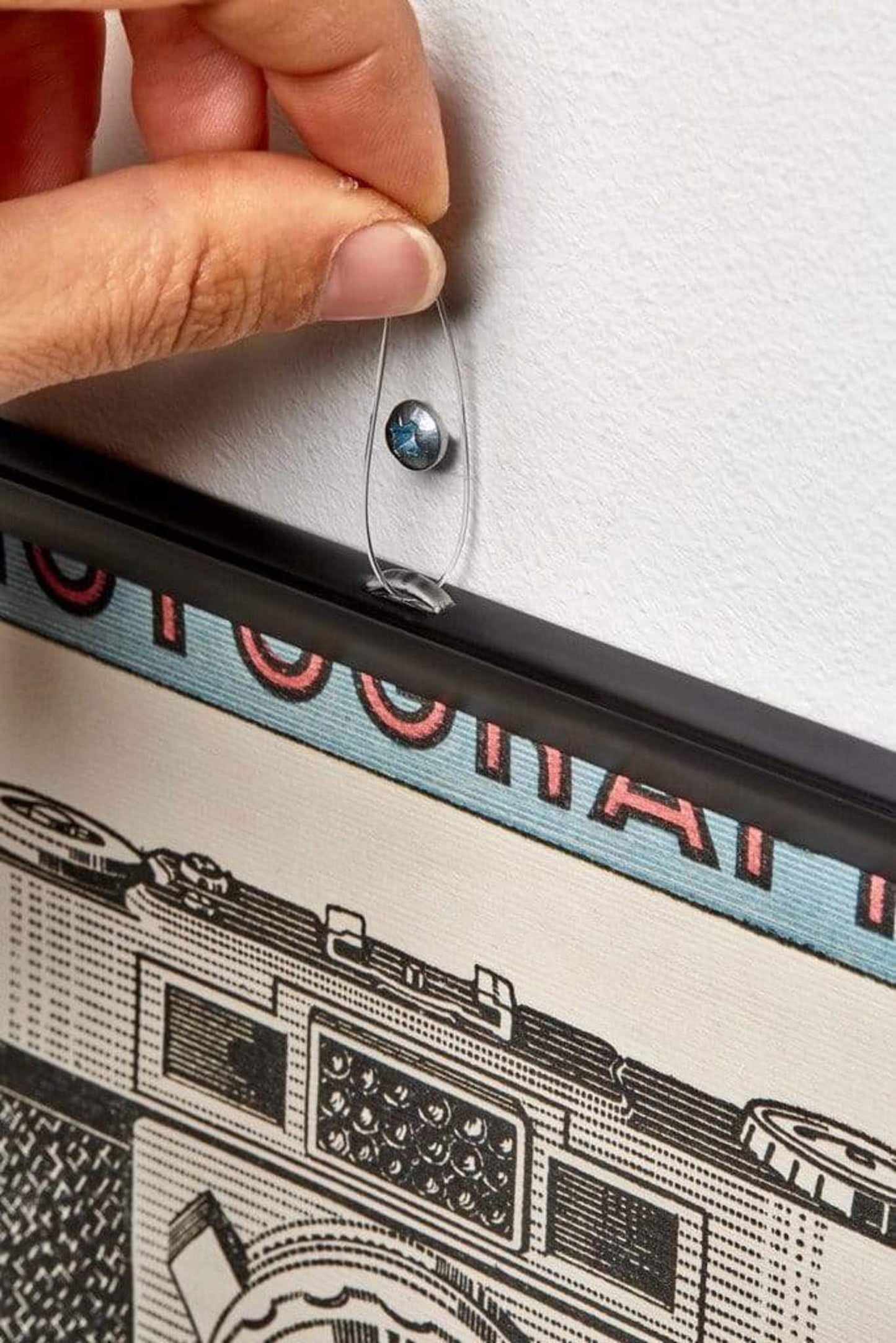 Posterhangers Zwart 40cm met ophangoog | Posters.nl