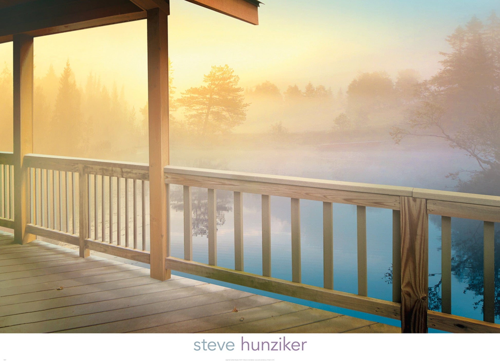 Steve Hunziker  Lodge Deck Kunstdruk 91x66cm | Posters.nl