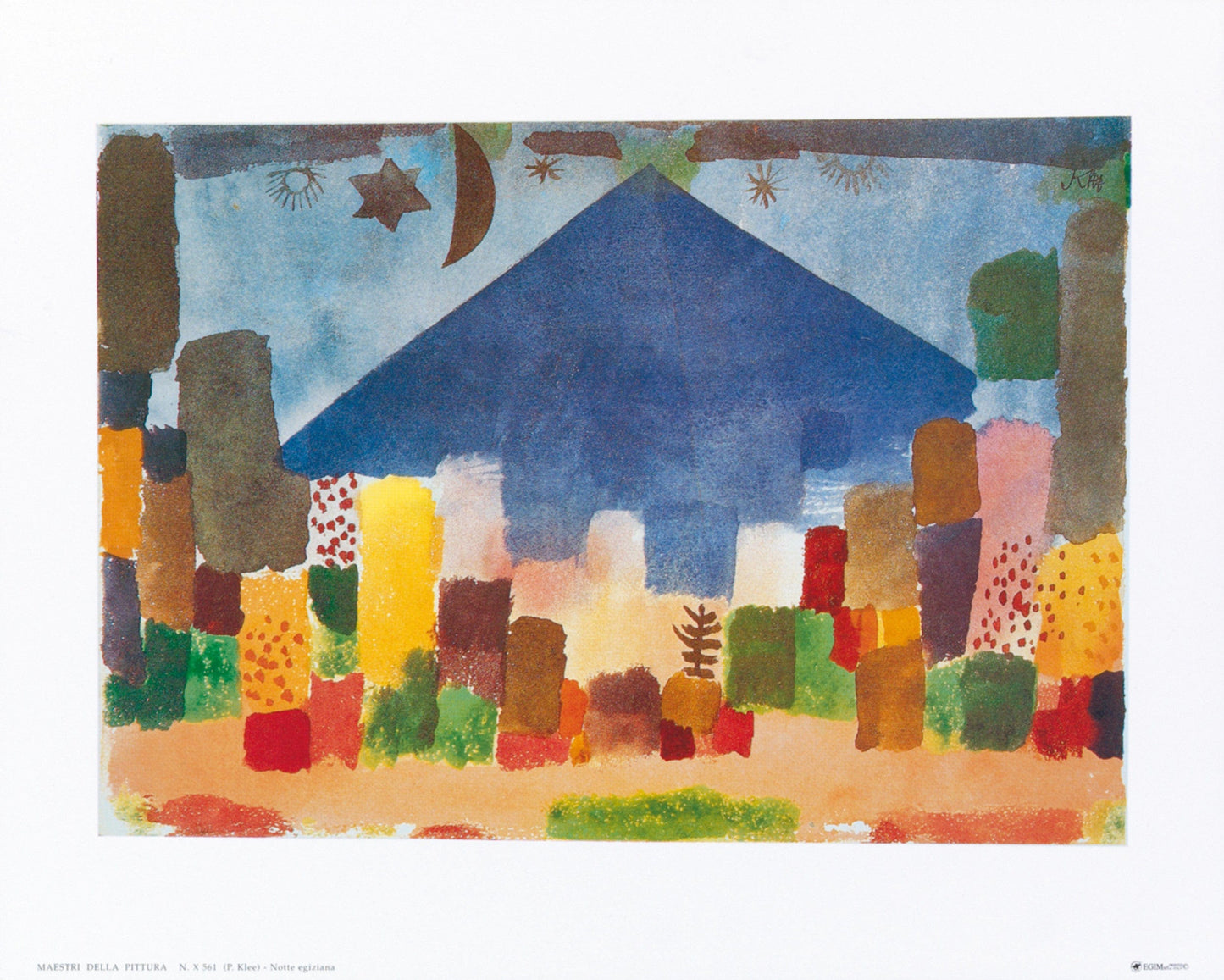 Paul Klee  Notte egiziana Kunstdruk 30x24cm | Posters.nl