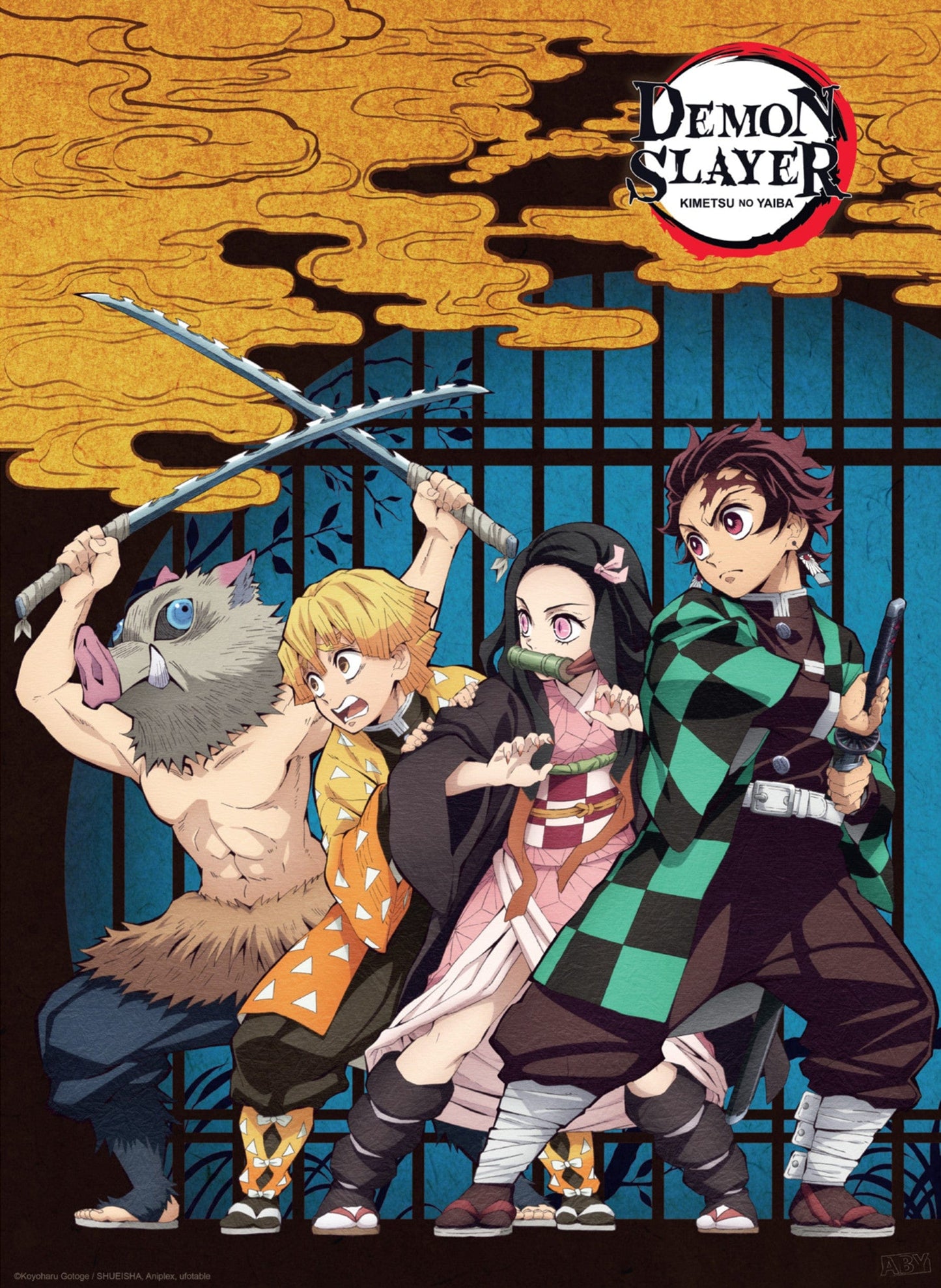 Demon Slayer Group Poster 38X52cm | Posters.nl