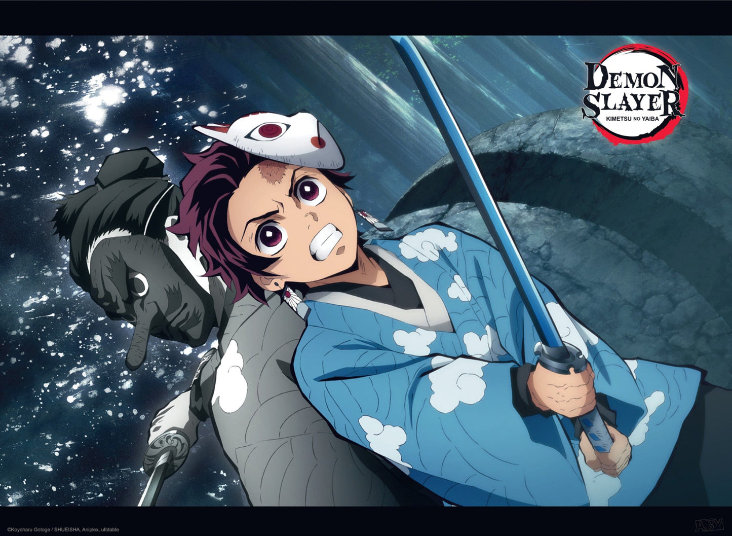 Demon Slayer Tanjiro And Urokodaki Poster 52X38cm | Posters.nl