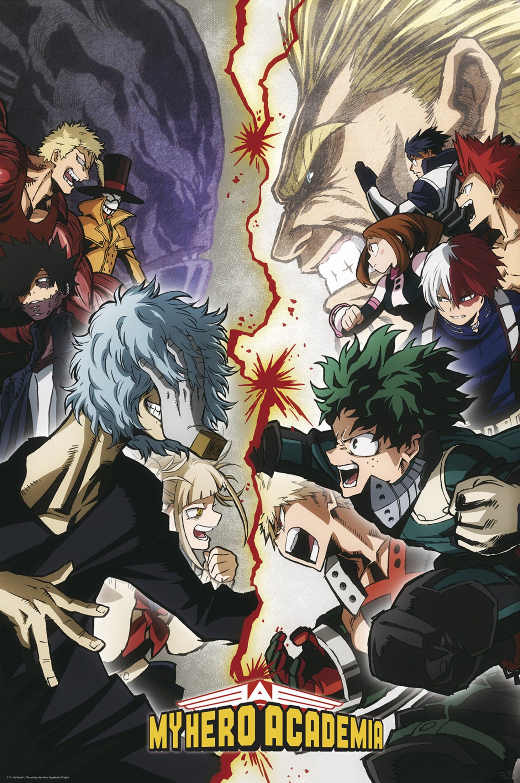 My Hero Academia Heroes Vs Villains Poster 61X91 5cm | Posters.nl
