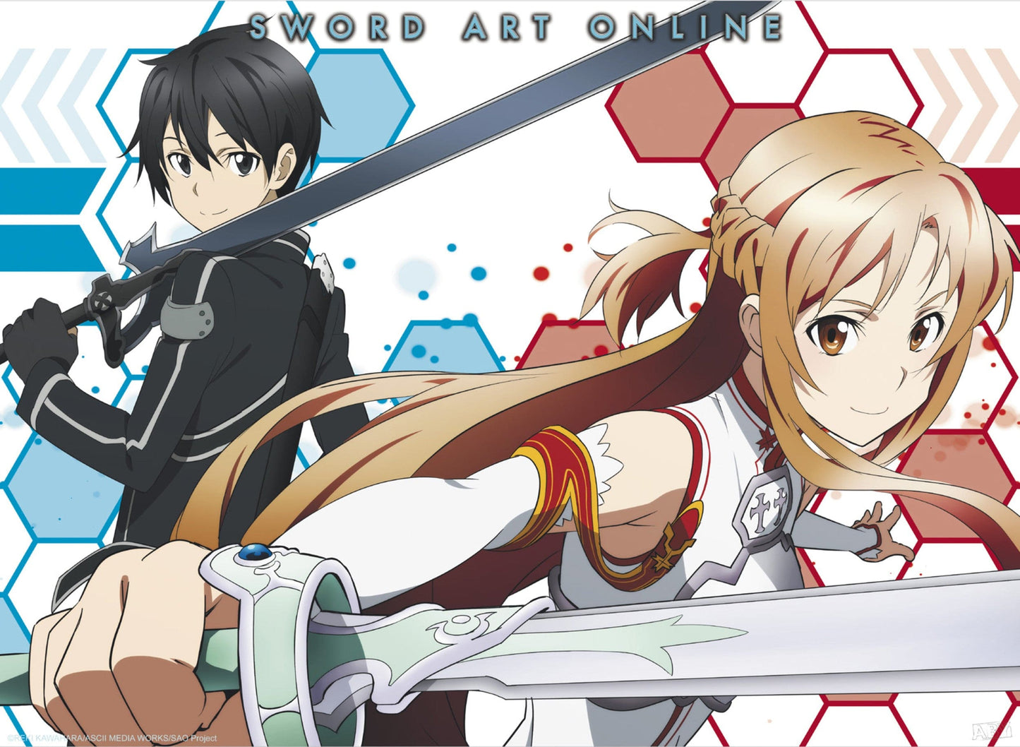 Sword Art Online Asuna And Kirito 2 Poster 52X38cm | Posters.nl