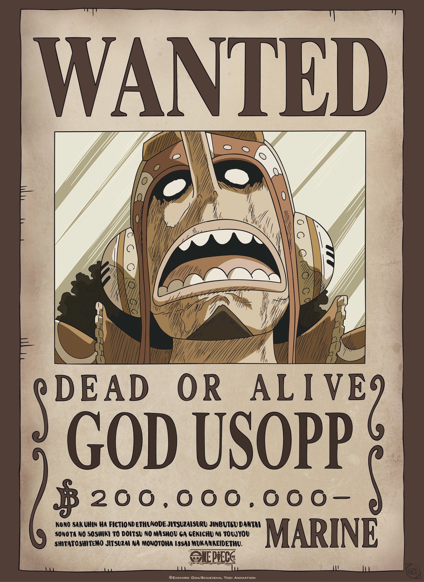 Abystyle Gbydco232 One Piece Wanted God Usopp Poster 38x52cm | Posters.nl