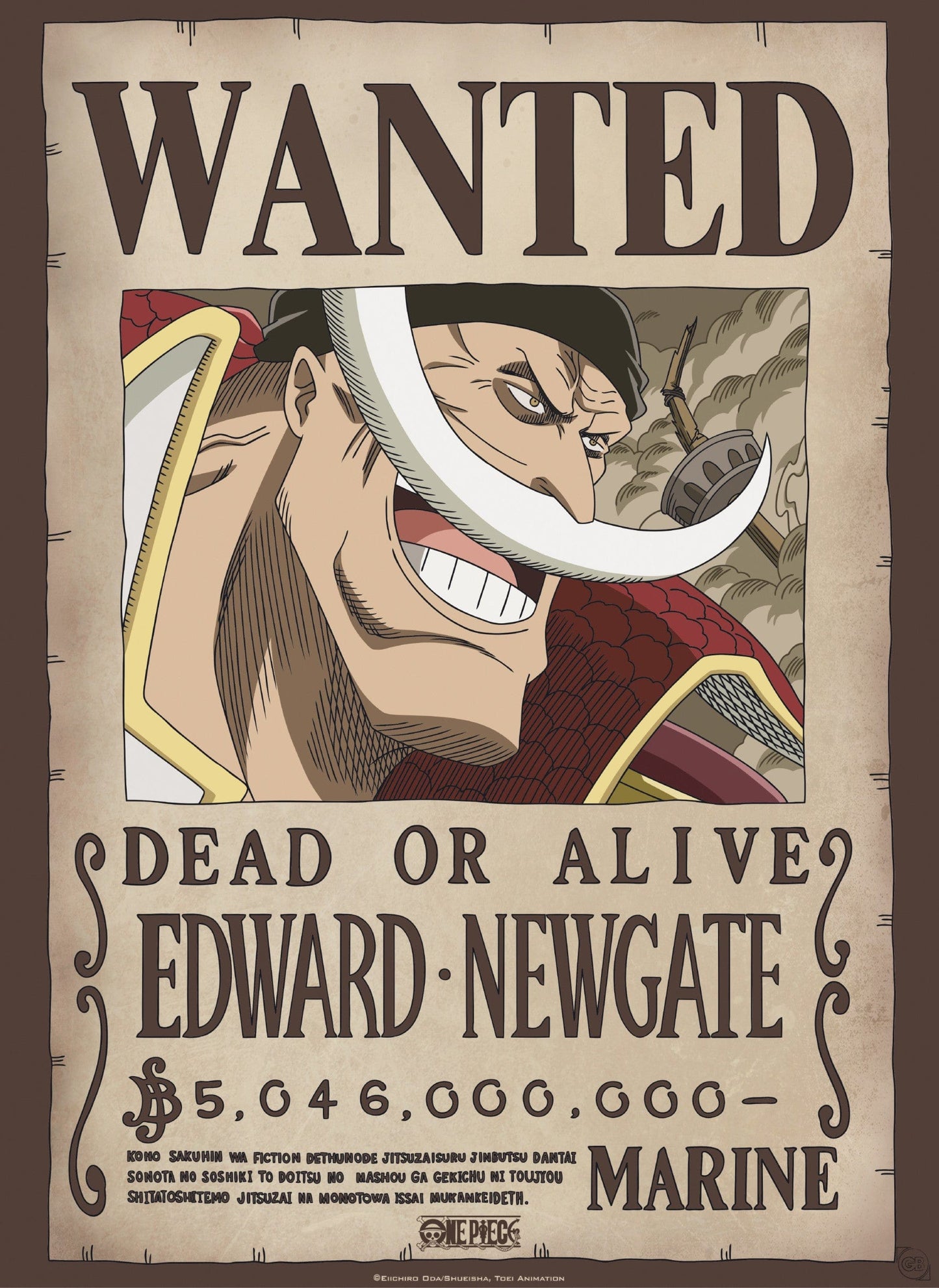 Abystyle Gbydco263 One Piece Wanted Whitebeard Poster 38x52cm | Posters.nl