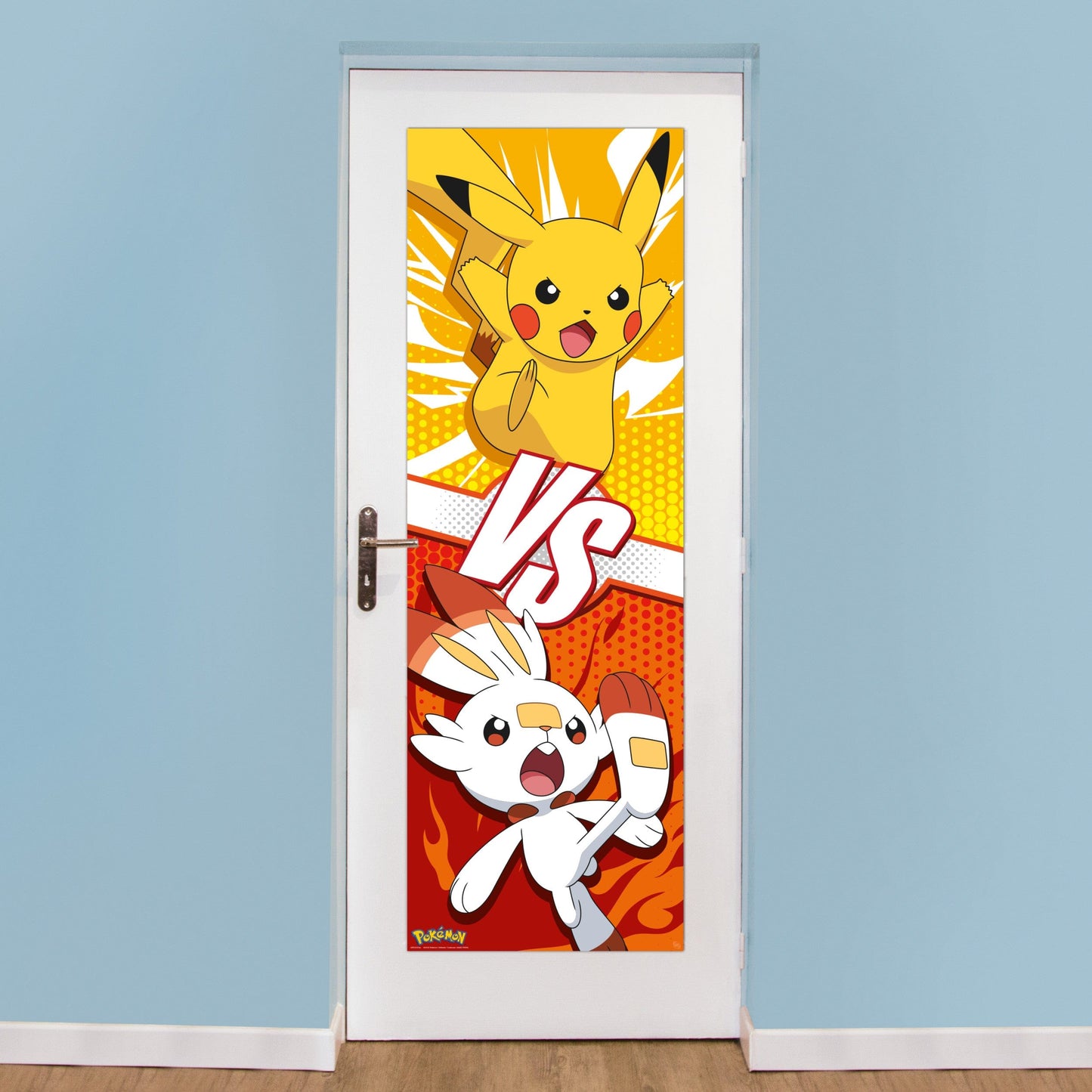 abystyle gbydco293 pokemon pikachu and scorbunny poster 53x158cm sfeer | Posters.nl