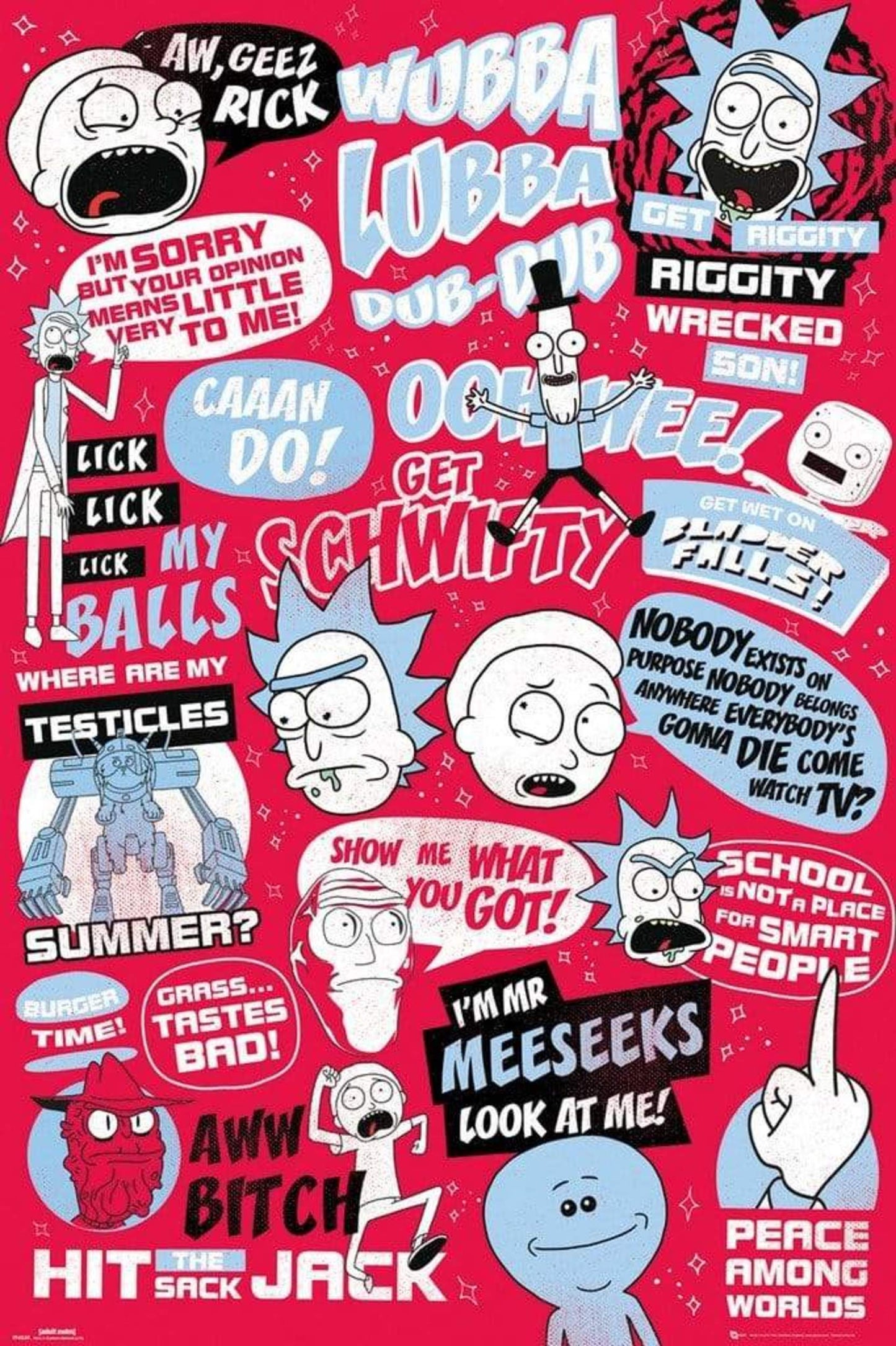 GBeye Rick and Morty Quotes Poster 61x91,5cm | Posters.nl