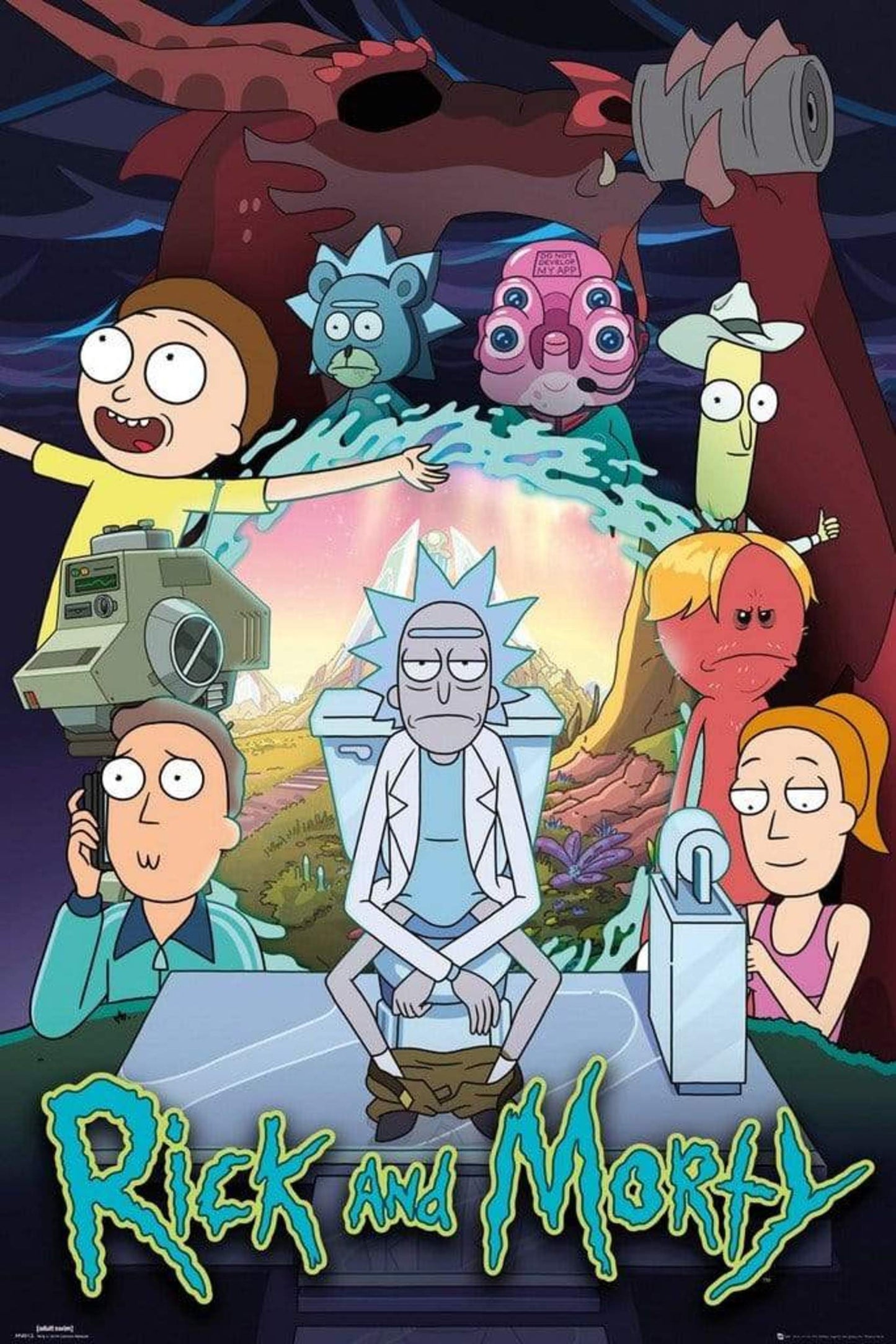 GBeye Rick and Morty Season 4 Part One V2 Poster 61x91,5cm | Posters.nl