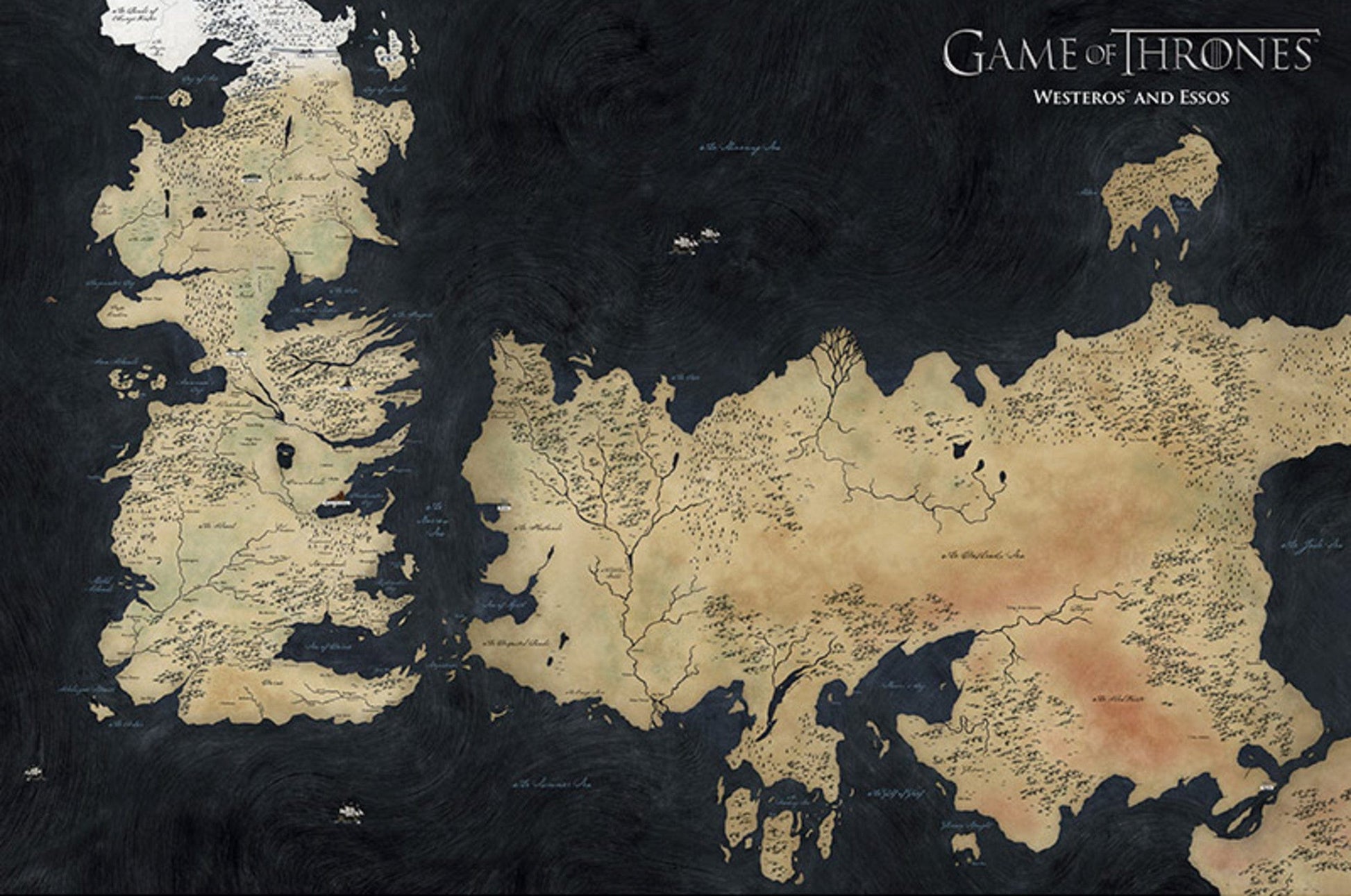 Gbeye GBYDCO140 Game Of Thrones Westeros Map Poster 91-5x61cm | Posters.nl