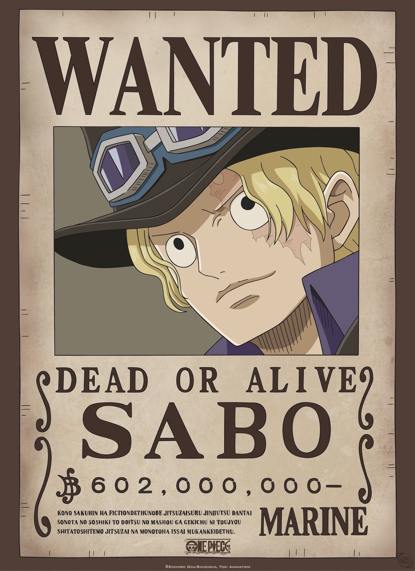 Gbeye Gbydco260 One Piece Wanted Poster 38x52cm | Posters.nl