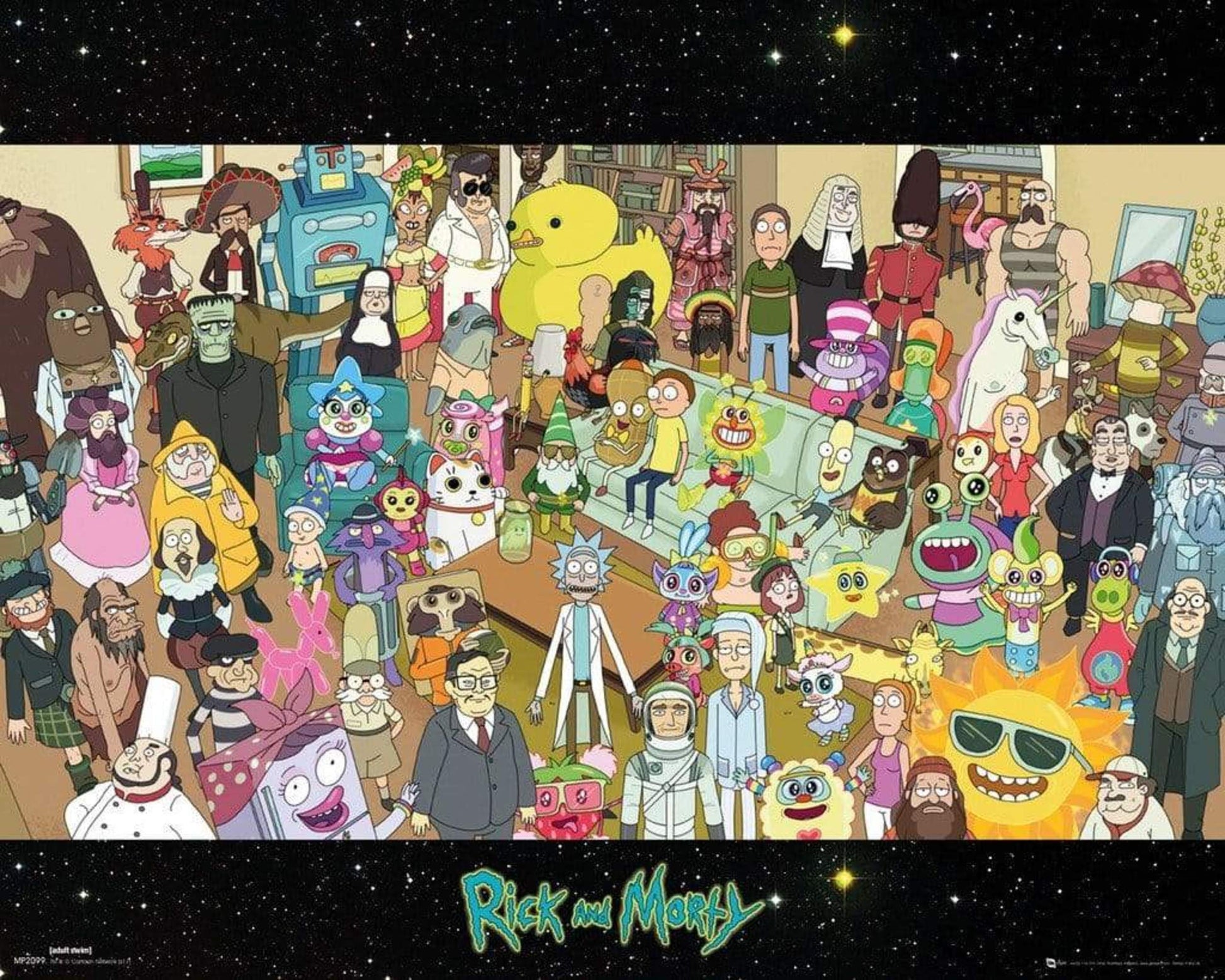 GBeye Rick and Morty Cast Poster 50x40cm | Posters.nl