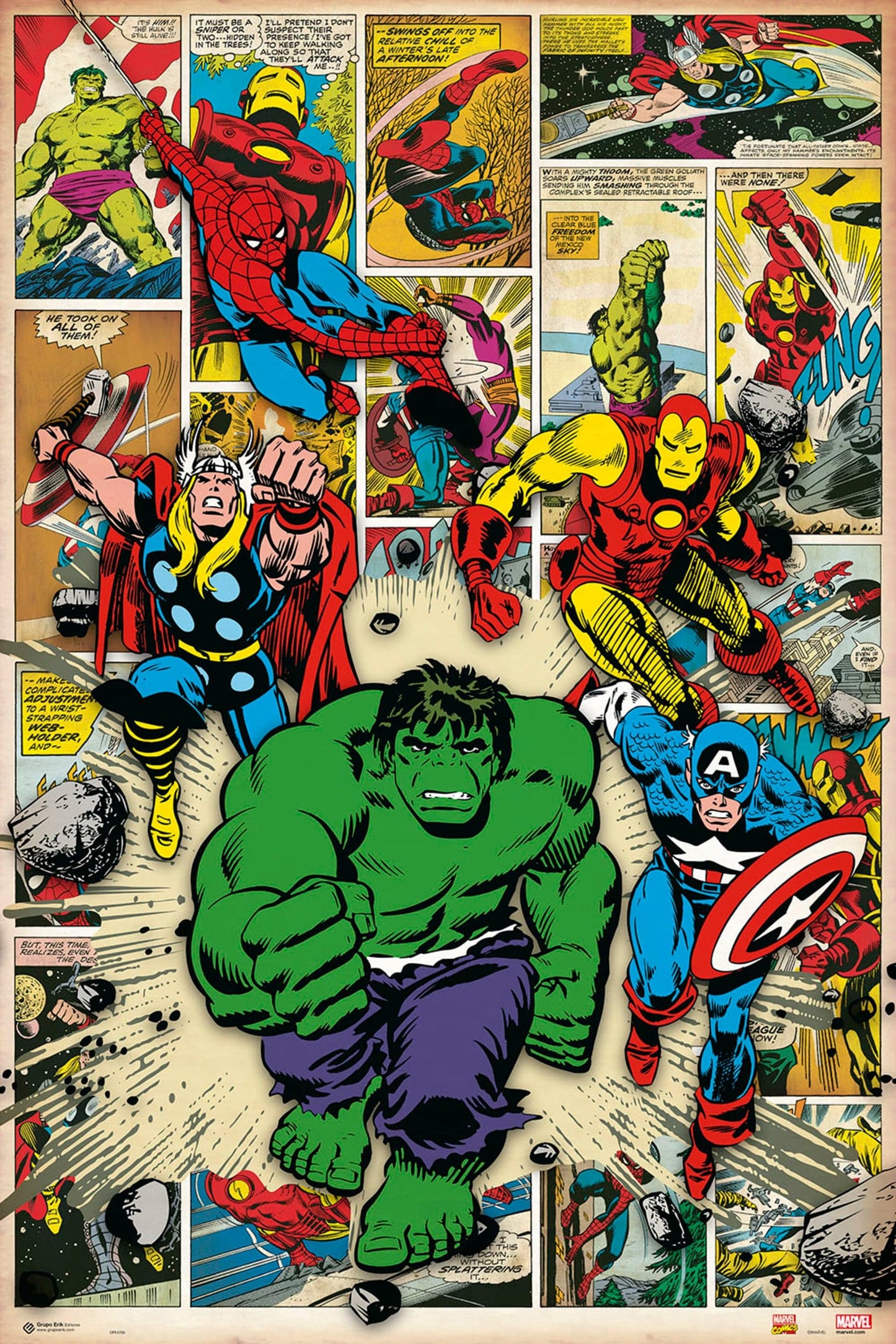 Grupo Erik GPE4786 Marvel Comics Here Come The Heroes Poster 61X91,5cm | Posters.nl