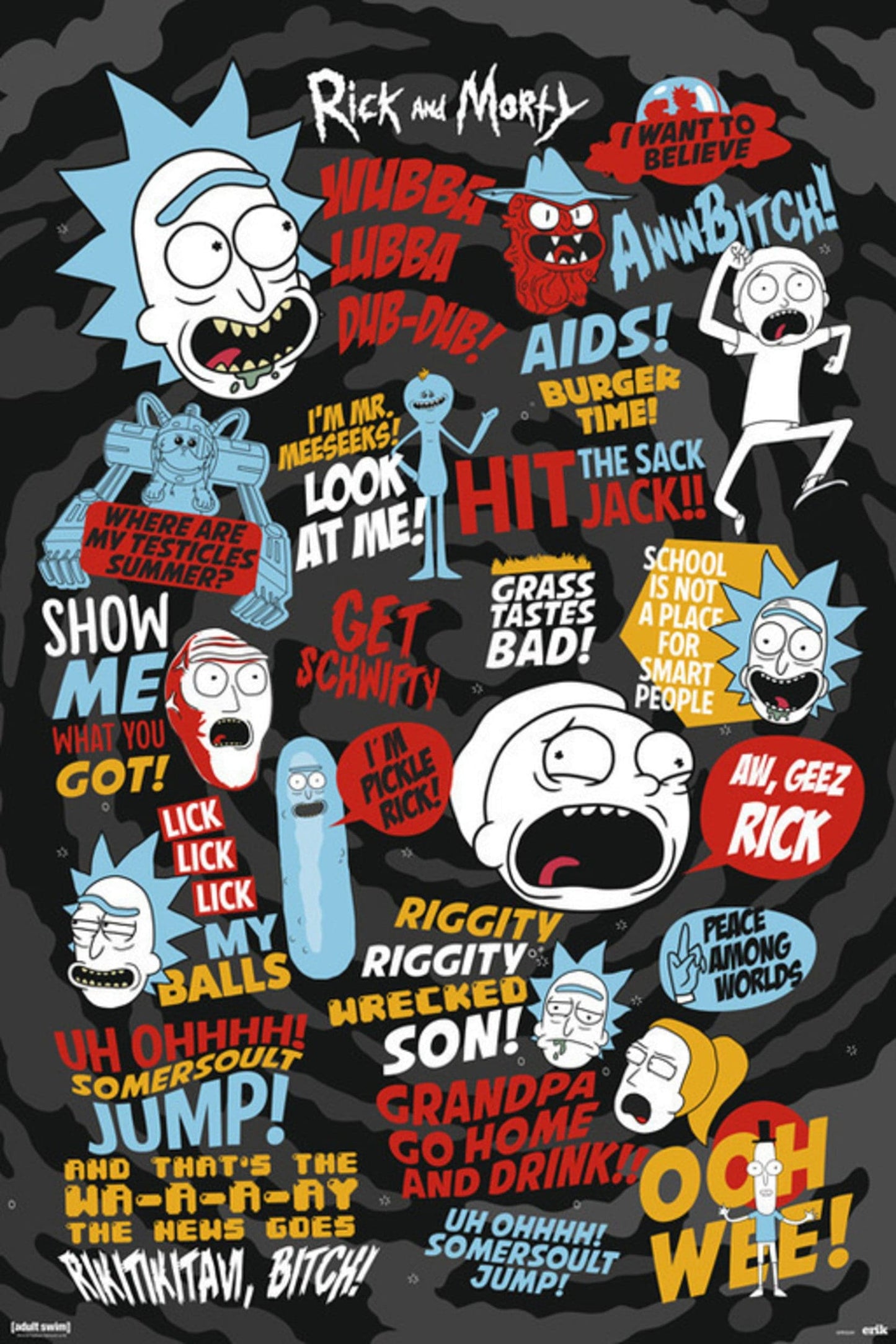 Grupo Erik GPE5241 Rick And Morty Quotes Poster 61X91,5cm | Posters.nl