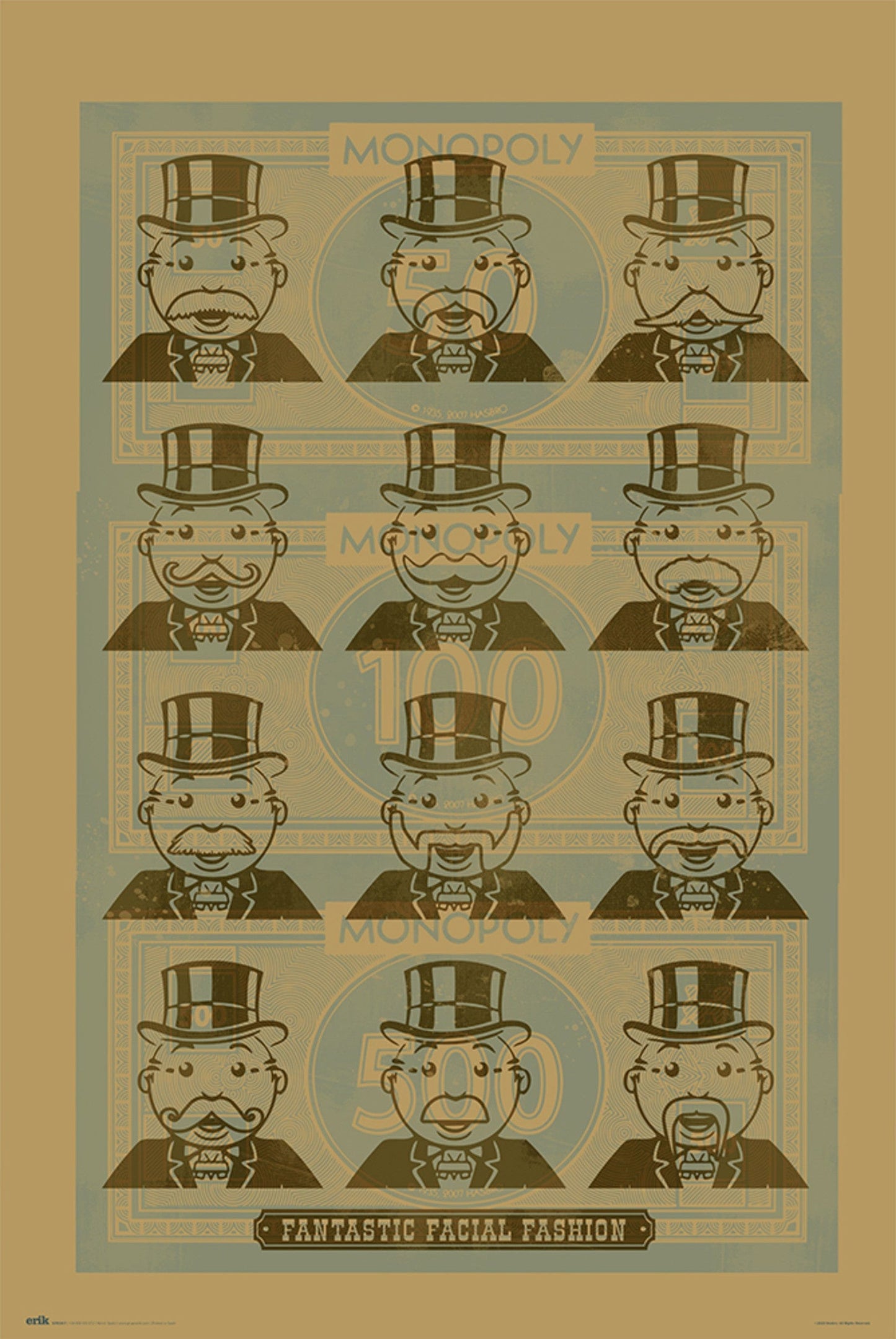 Grupo Erik GPE5417 Monopoly Facial Fashion Poster 61X91,5cm | Posters.nl