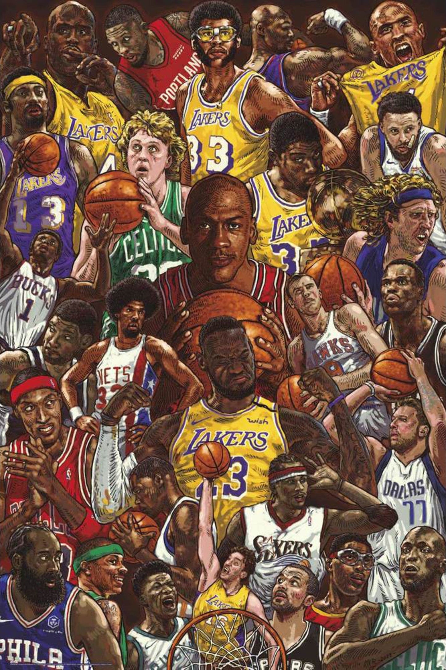 Grupo Erik Gpe5676 Basketball Superstars Poster 61x91 5cm | Posters.nl