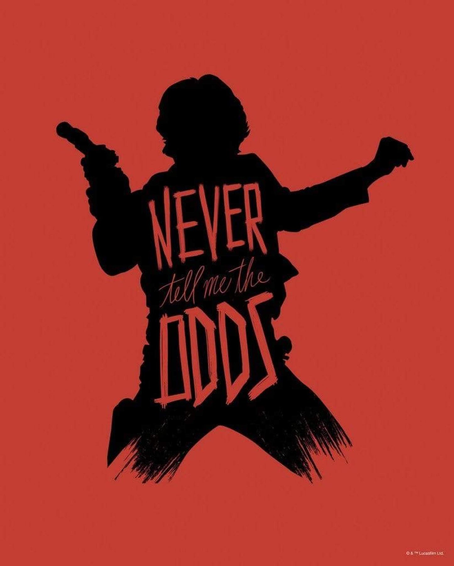 Komar Star Wars Silhouette Quotes Han Solo Kunstdruk 40x50cm | Posters.nl