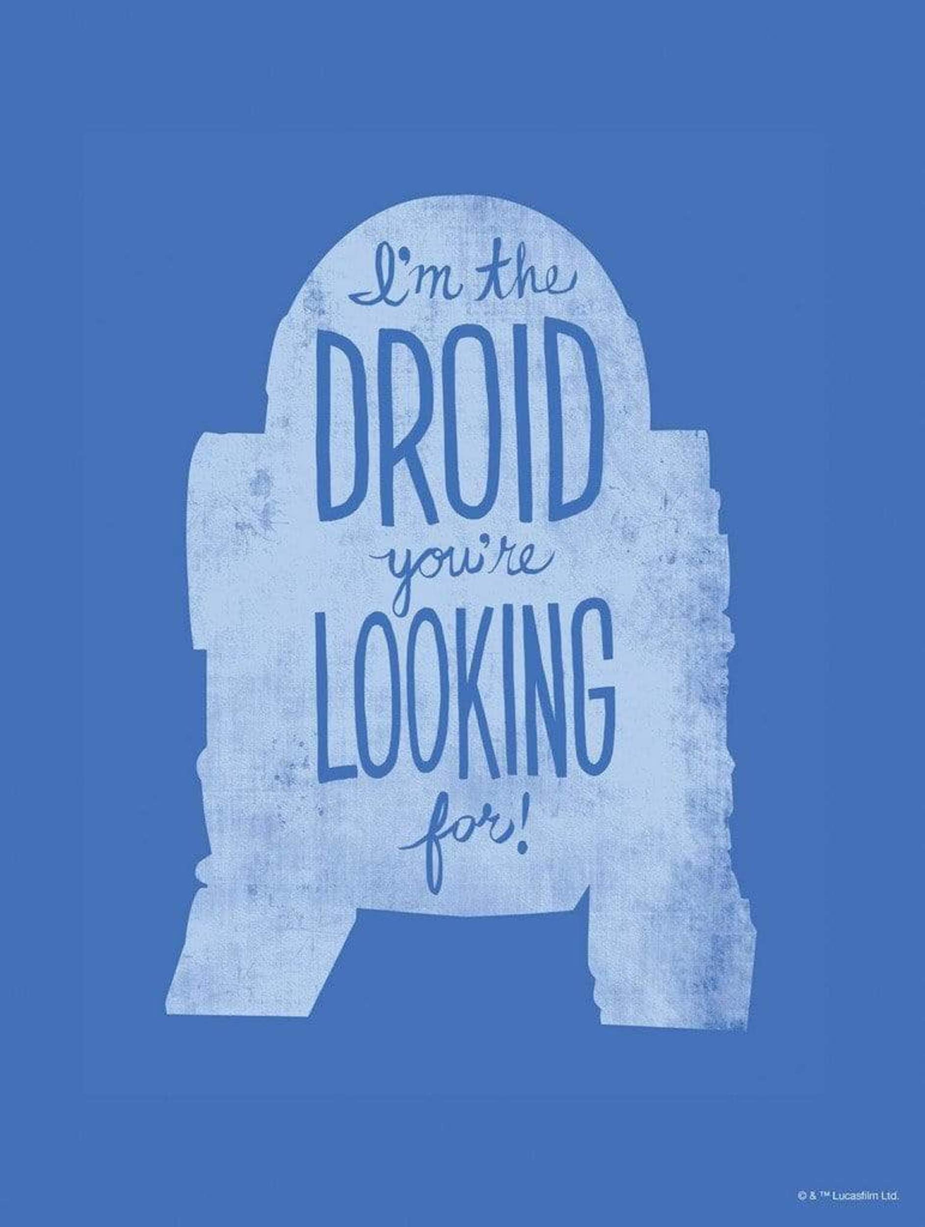Komar Star Wars Silhouette Quotes R2D2 Kunstdruk 30x40cm | Posters.nl