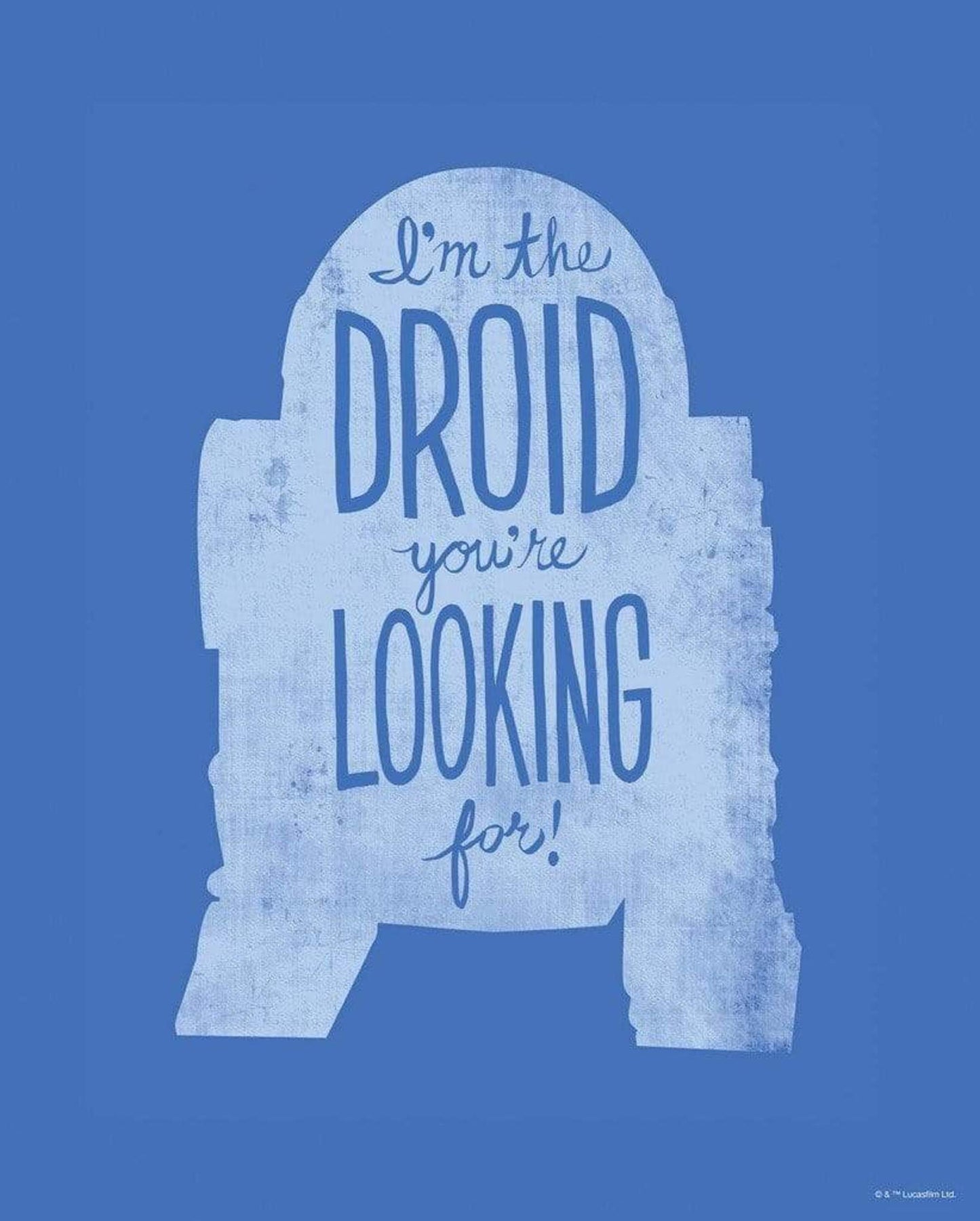 Komar Star Wars Silhouette Quotes R2D2 Kunstdruk 40x50cm | Posters.nl