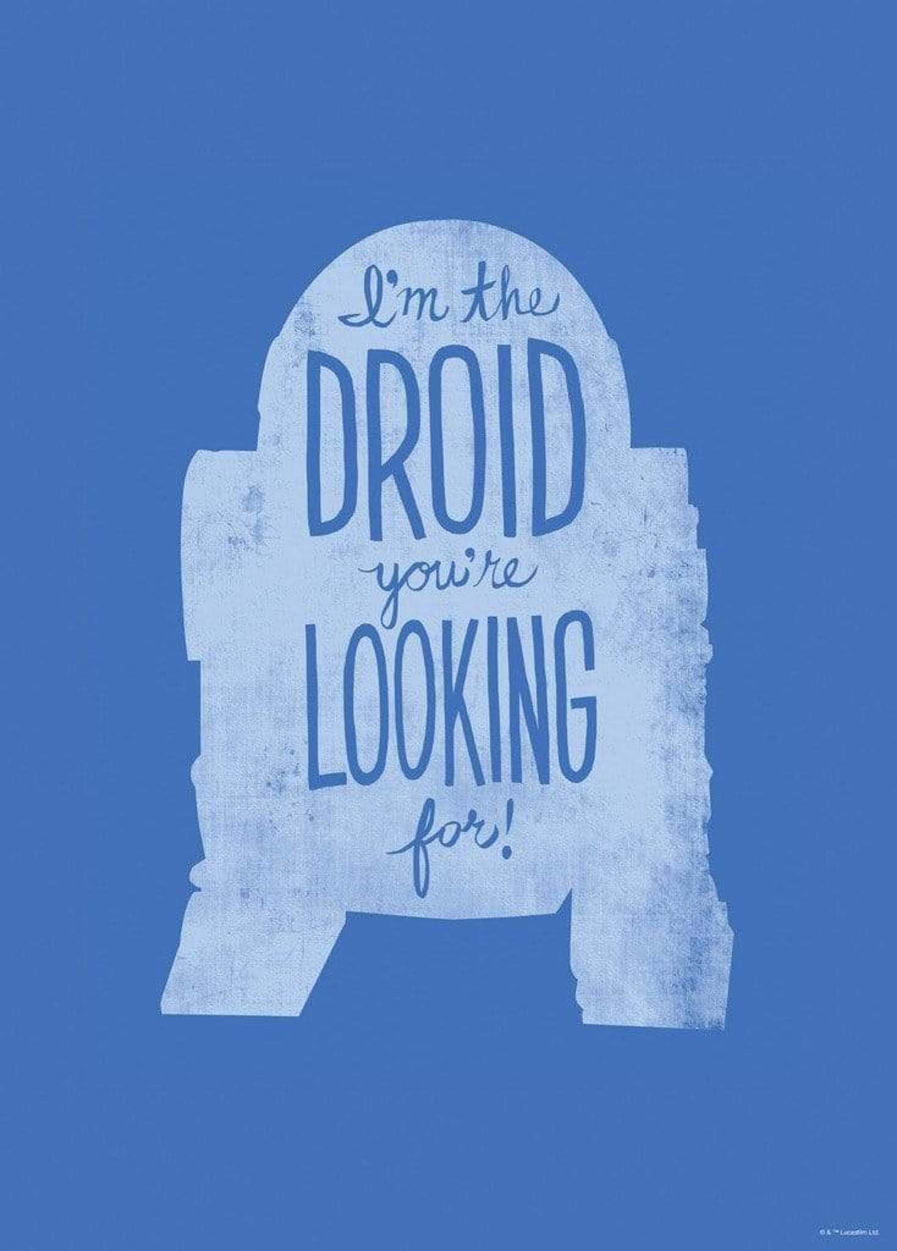 Komar Star Wars Silhouette Quotes R2D2 Kunstdruk 50x70cm | Posters.nl