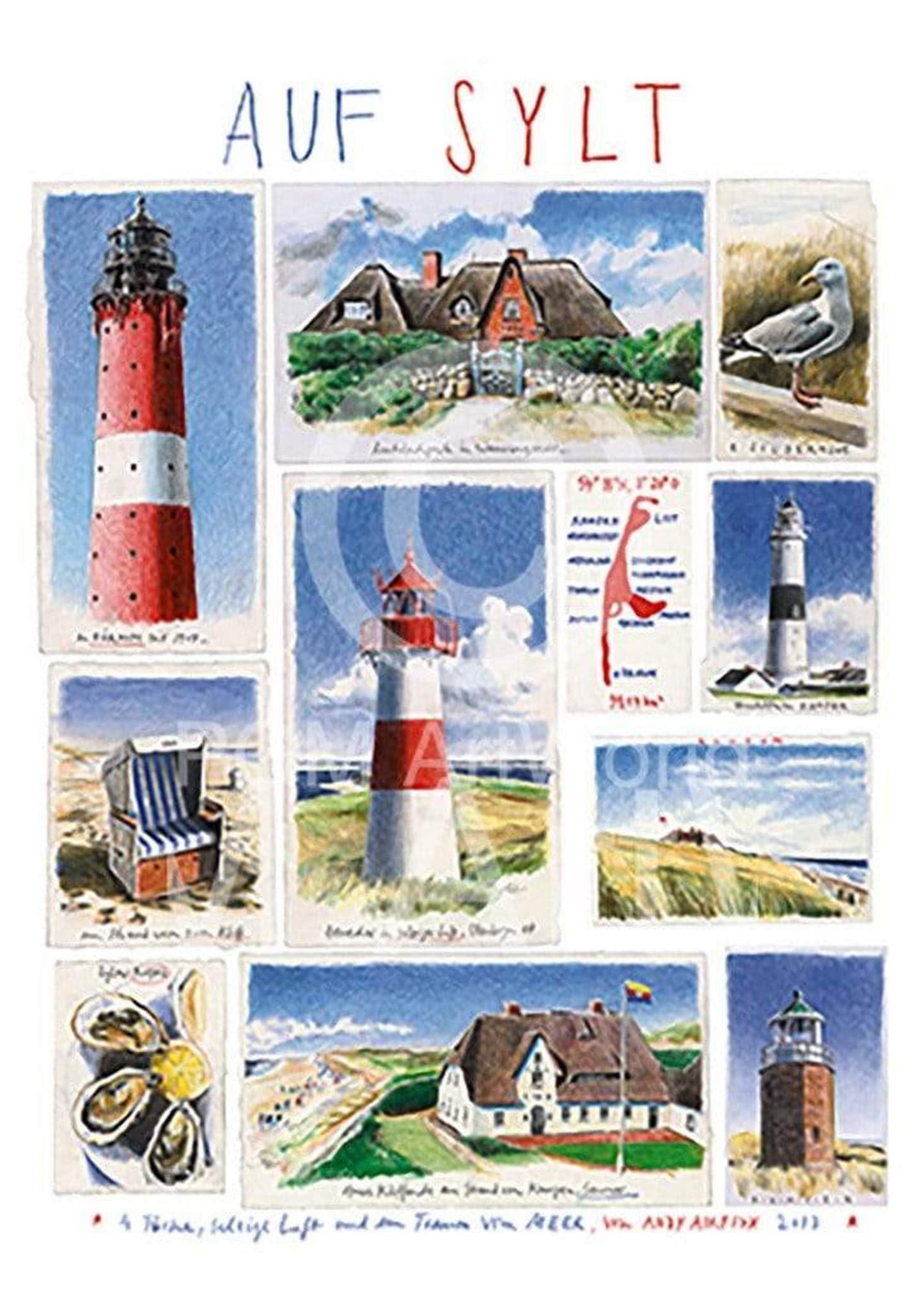 Andy Airfix  Auf Sylt Kunstdruk 50x70cm | Posters.nl