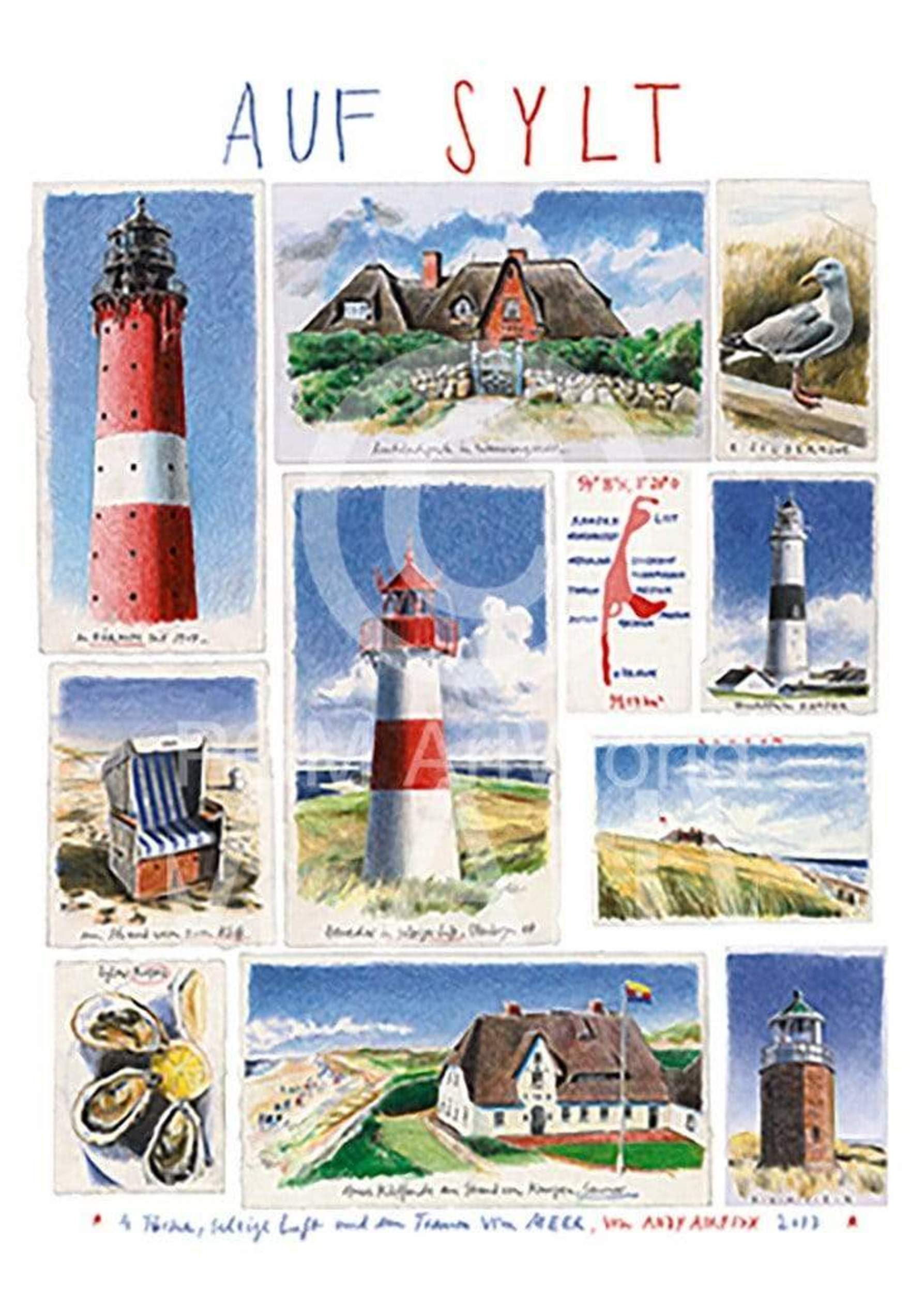 Andy Airfix  Auf Sylt Kunstdruk 50x70cm | Posters.nl