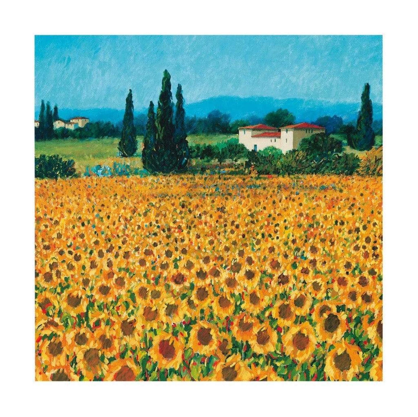 Hazel Barker Farm near Siena Kunstdruk 61x61cm | Posters.nl