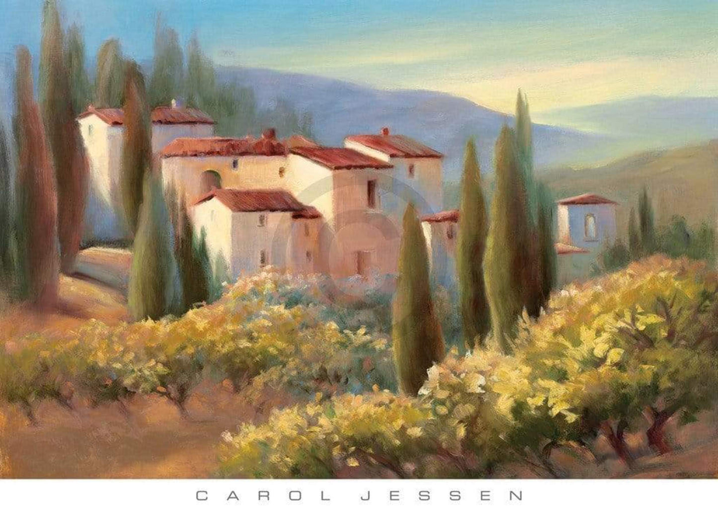 Carol Jessen Blue Shadow in Tuscany II Kunstdruk 91x66cm | Posters.nl