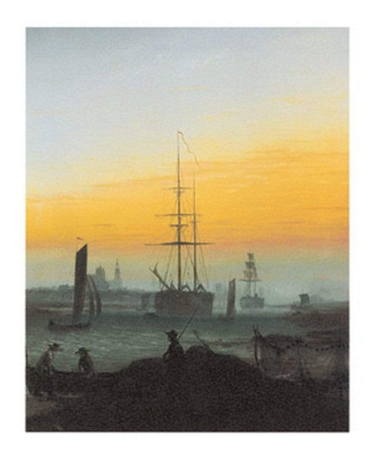 Caspar David Friedrich Der Greifswalder Hafen Kunstdruk 30x40cm | Posters.nl