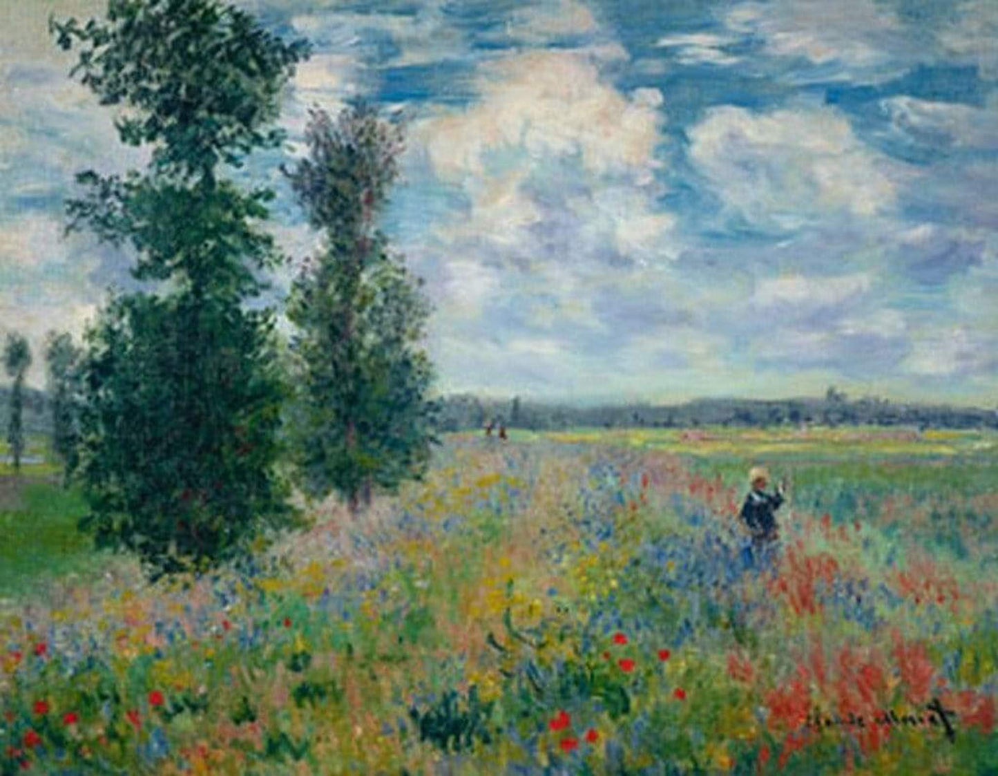 Claude Monet Les Coquelicots Kunstdruk 90x70cm | Posters.nl