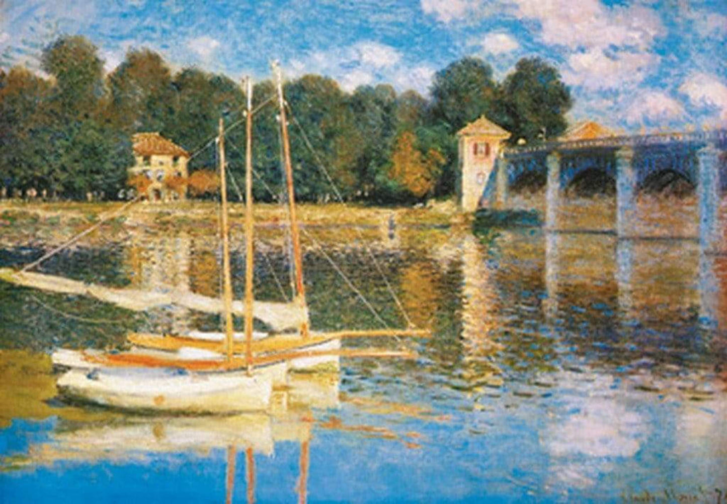Claude Monet Le pont d'Argenteuil Kunstdruk 98x68cm | Posters.nl