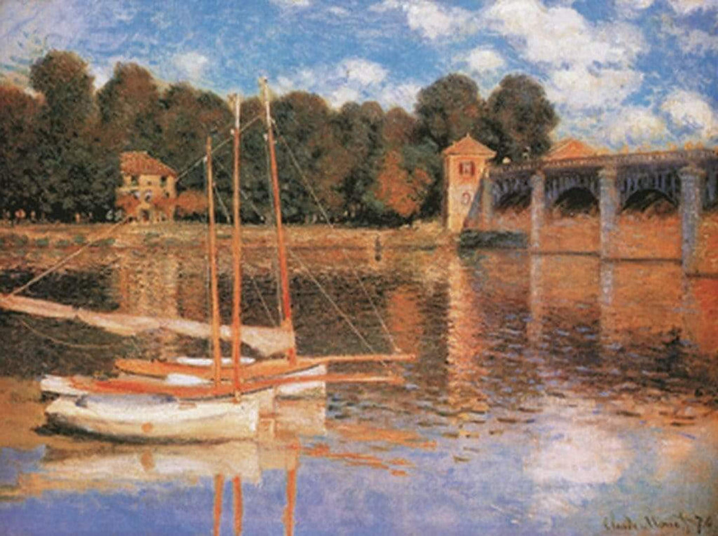 Claude Monet Il ponte di Argenteuil Kunstdruk 80x60cm | Posters.nl