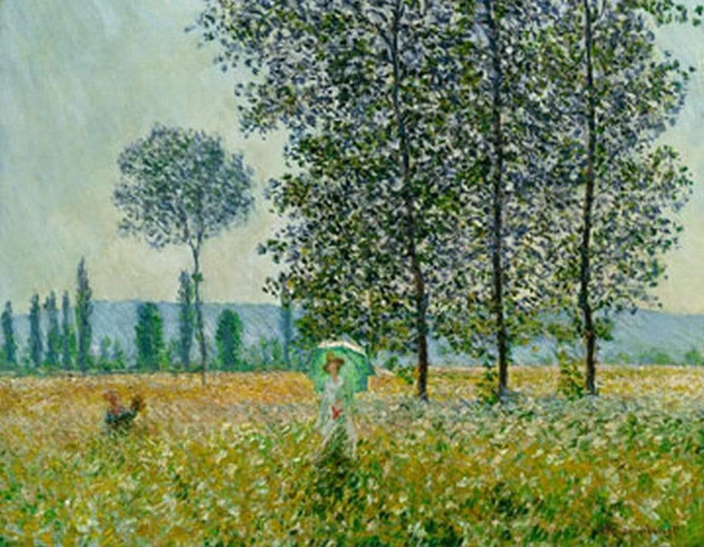 Claude Monet Felder im Frühling Kunstdruk 90x70cm | Posters.nl