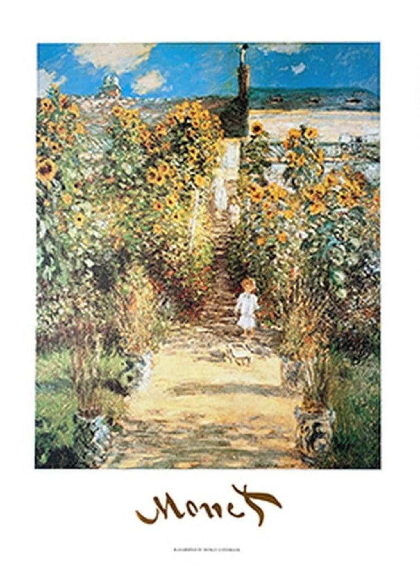 Claude Monet The Monet's Garden at Vétheuil Kunstdruk 50x70cm | Posters.nl
