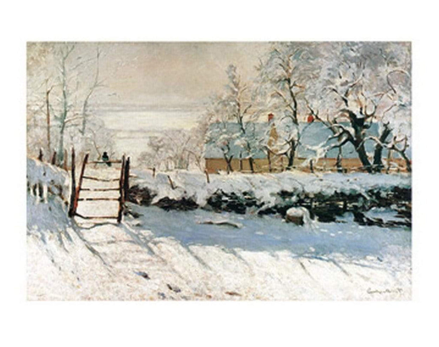 Claude Monet La pie Kunstdruk 70x50cm | Posters.nl