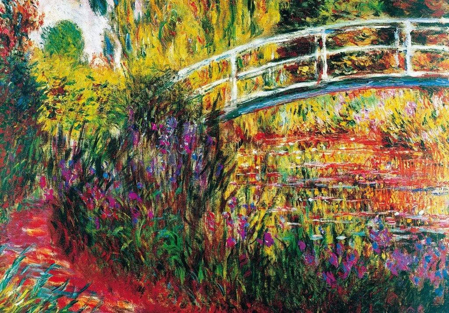 Claude Monet Le Pont Japonais Kunstdruk 100x70cm | Posters.nl