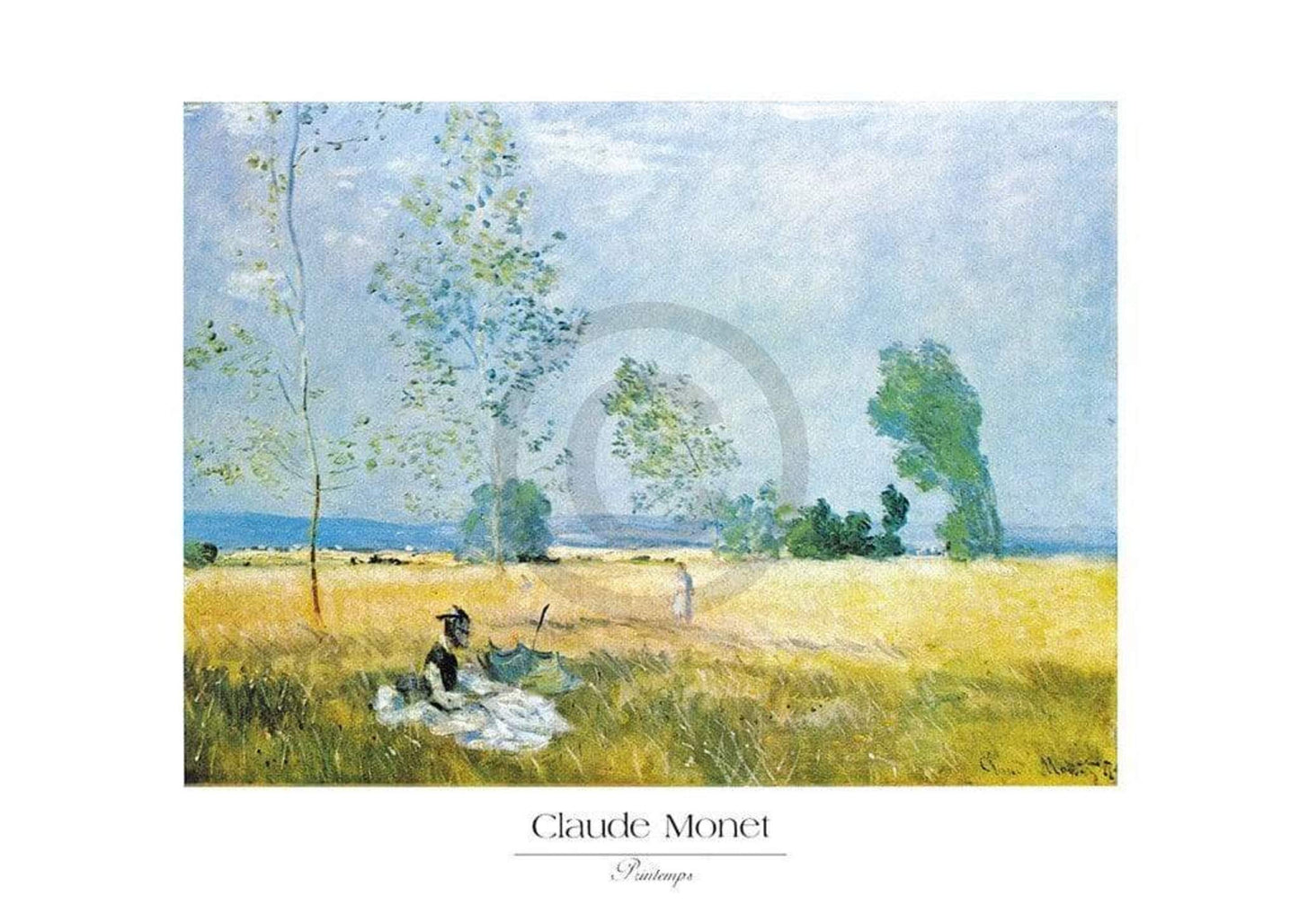 Claude Monet Printemps Kunstdruk 70x50cm | Posters.nl