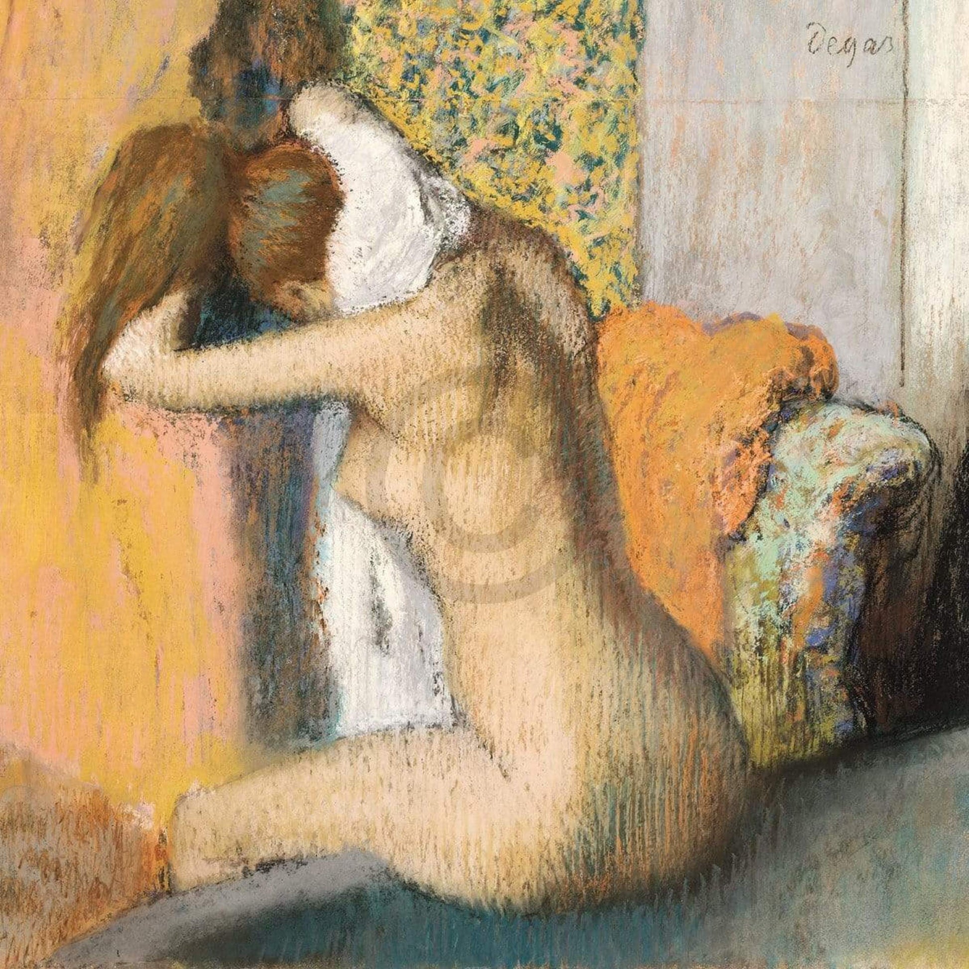Edgar Degas  Frau nach dem Bade Kunstdruk 80x60cm | Posters.nl