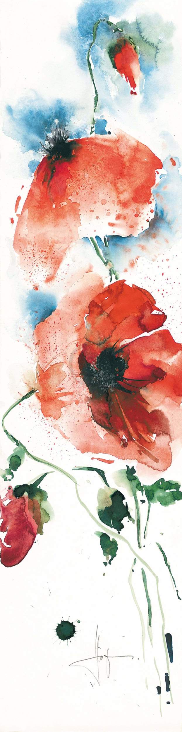 Ekkehard Hofmann Mohn I Kunstdruk 20x99cm | Posters.nl