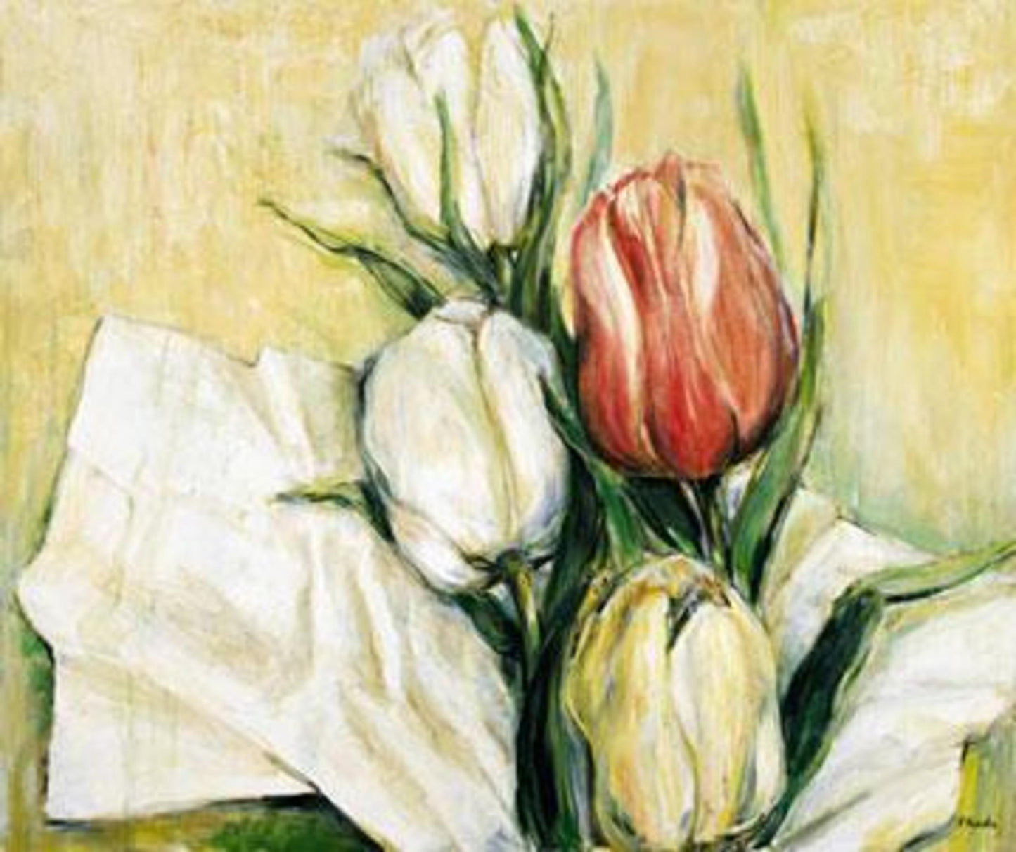 Kunstdruk Elisabeth Krobs - Tulipa Antica 117x98cm