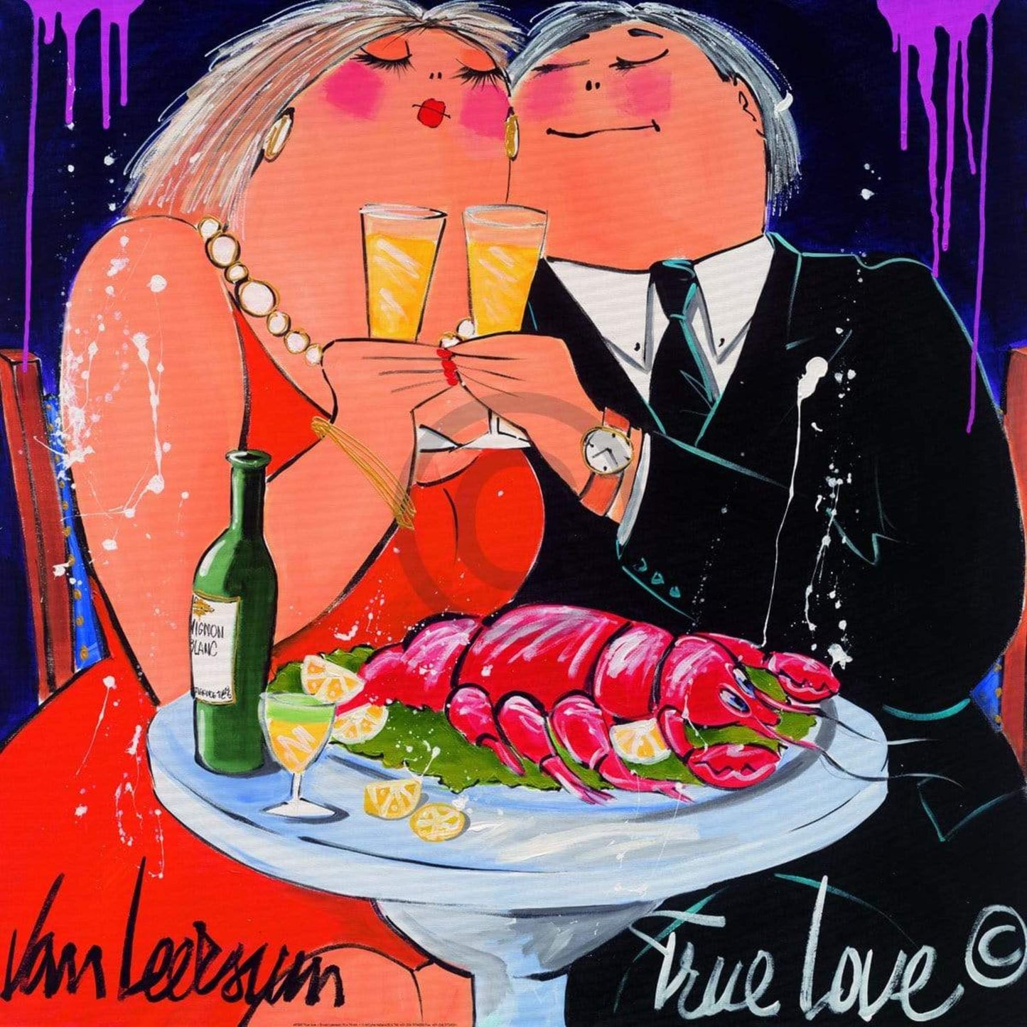 El van Leersum True Love Kunstdruk 70x70cm | Posters.nl