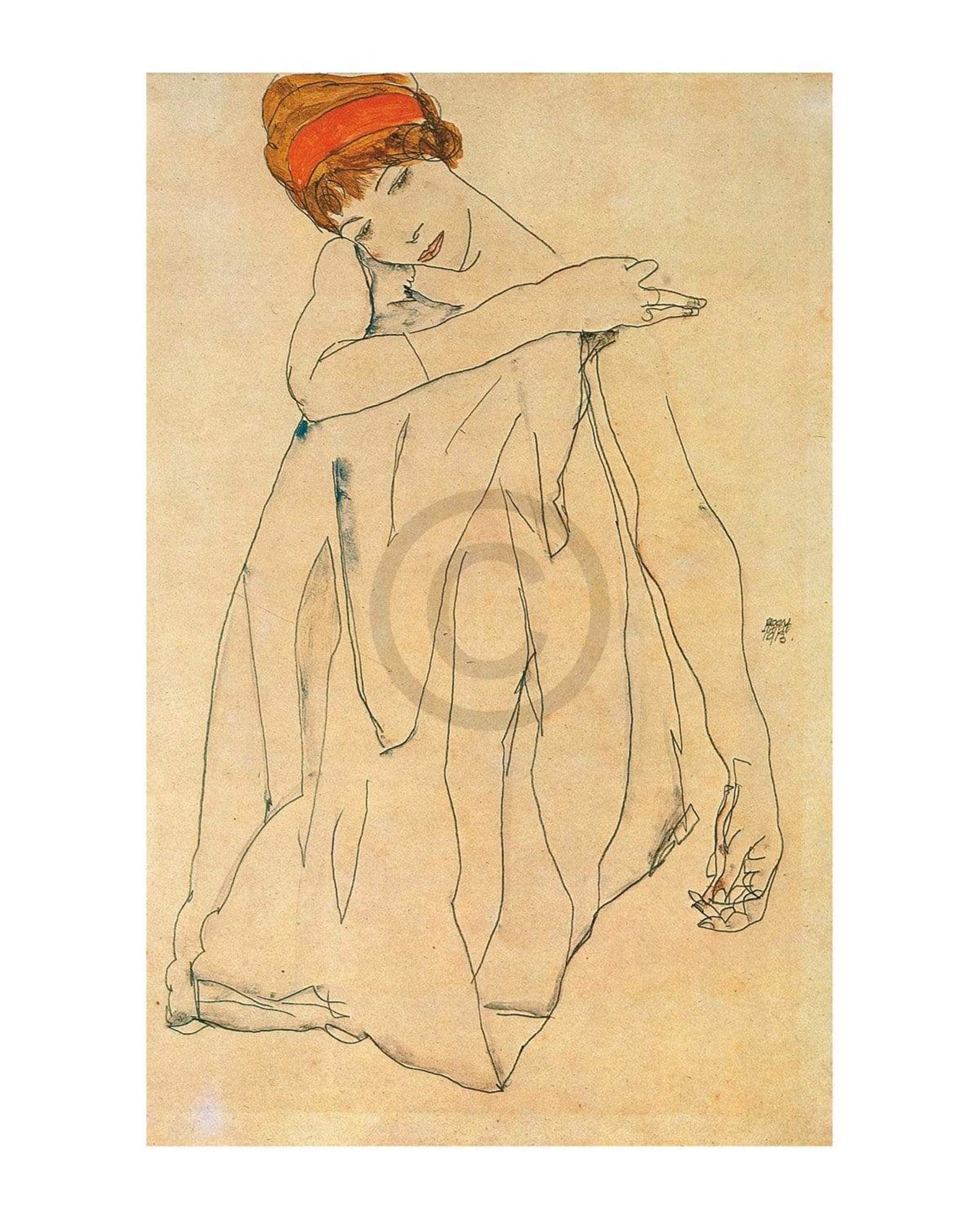Egon Schiele Die Tänzerin Kunstdruk 40x50cm | Posters.nl