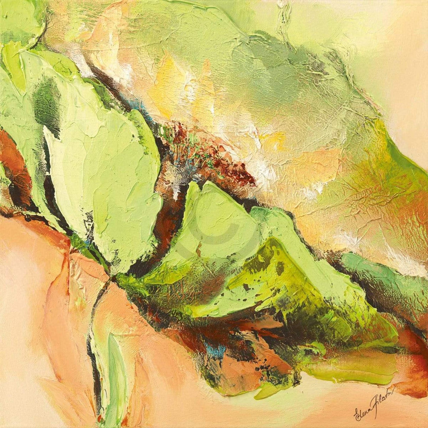 Elena Filatov Mint Spring II Kunstdruk 50x50cm | Posters.nl