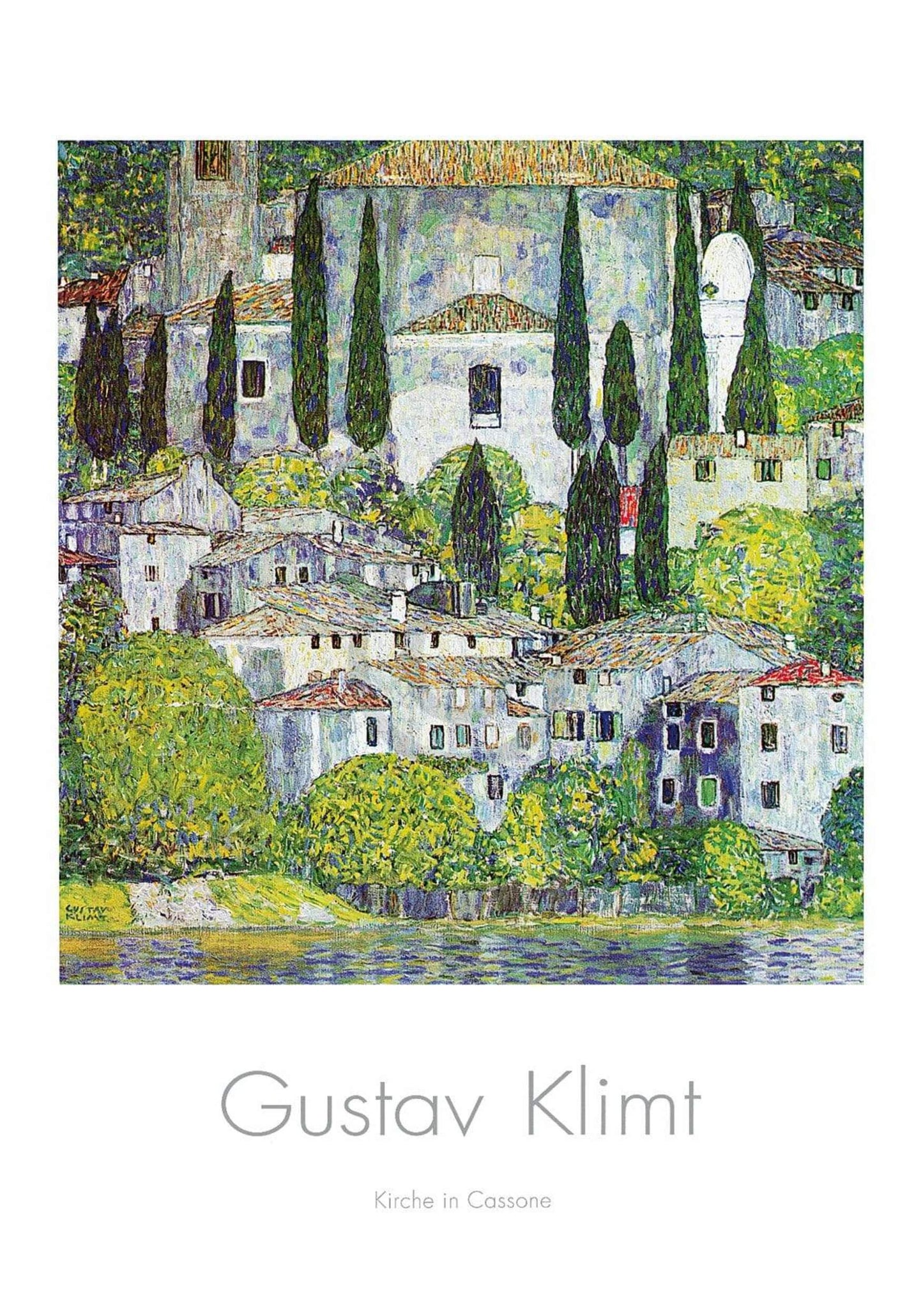 Kunstdruk Gustav Klimt - Kirche in Cassone 70x100cm