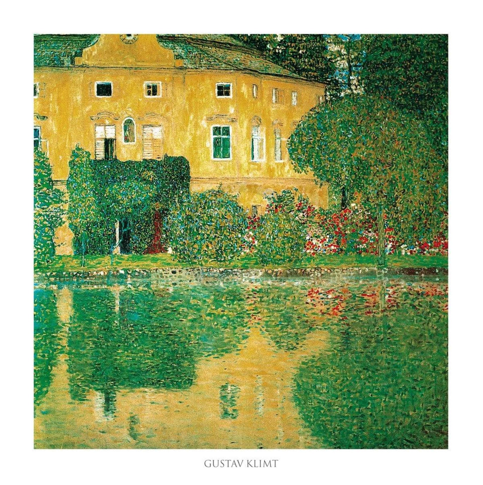 Gustav Klimt  Schlosskammer on Attersee Kunstdruk 70x70cm | Posters.nl