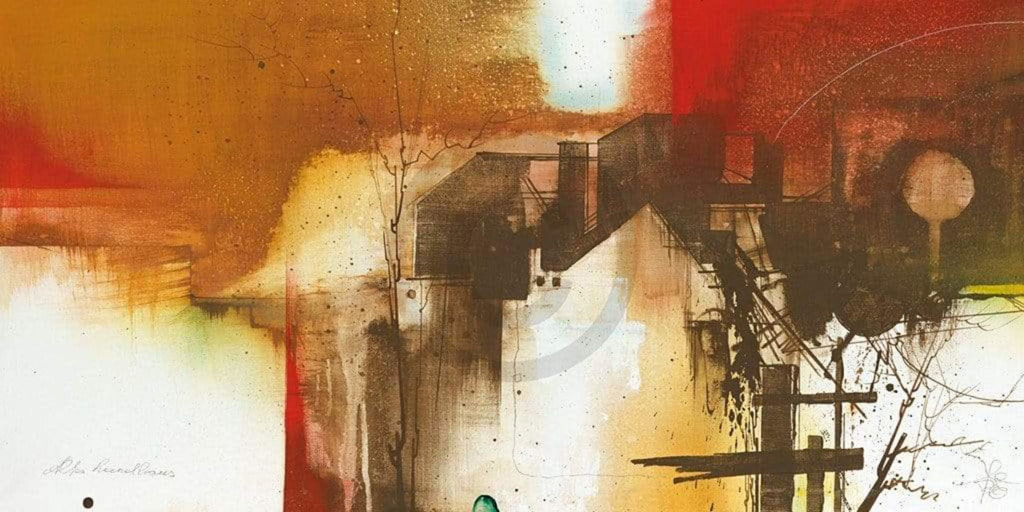 Gottfried Renz  Altes Landhaus Kunstdruk 100x50cm | Posters.nl