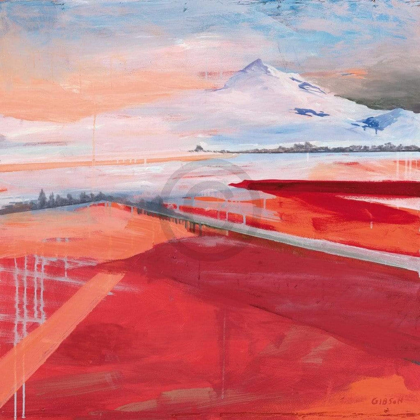 Stefan Gibson  Berg Kunstdruk 98x98cm | Posters.nl