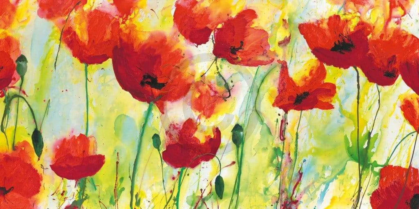 Heidi Reil Mohnfeld Kunstdruk 100x50cm | Posters.nl