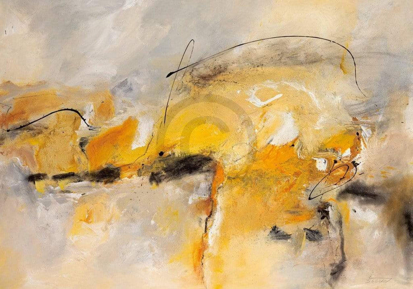 Isolde Folger Giallo II Kunstdruk 100x70cm | Posters.nl