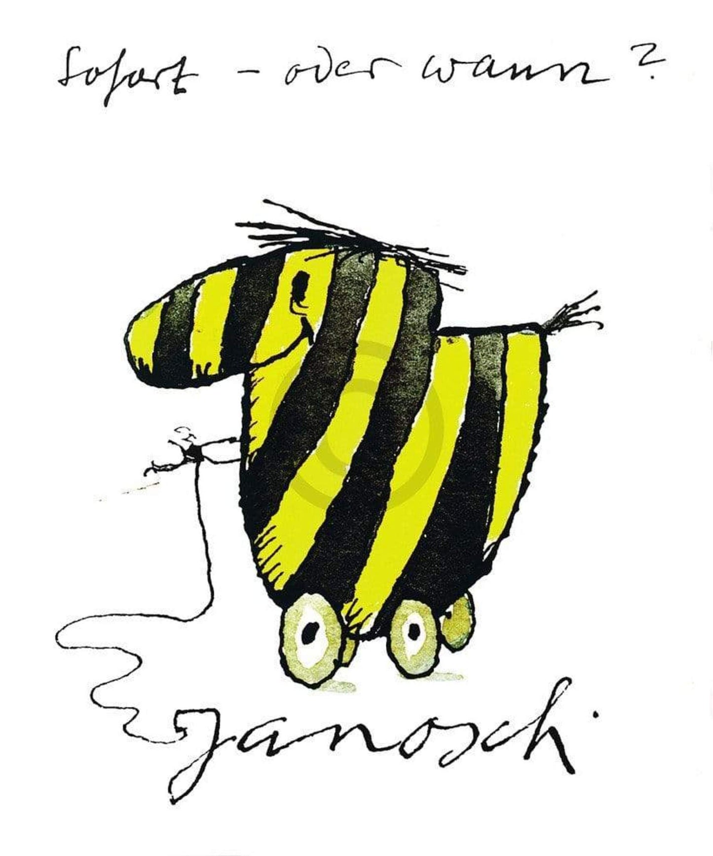Janosch Tigerente sofort Kunstdruk 48x58cm | Posters.nl