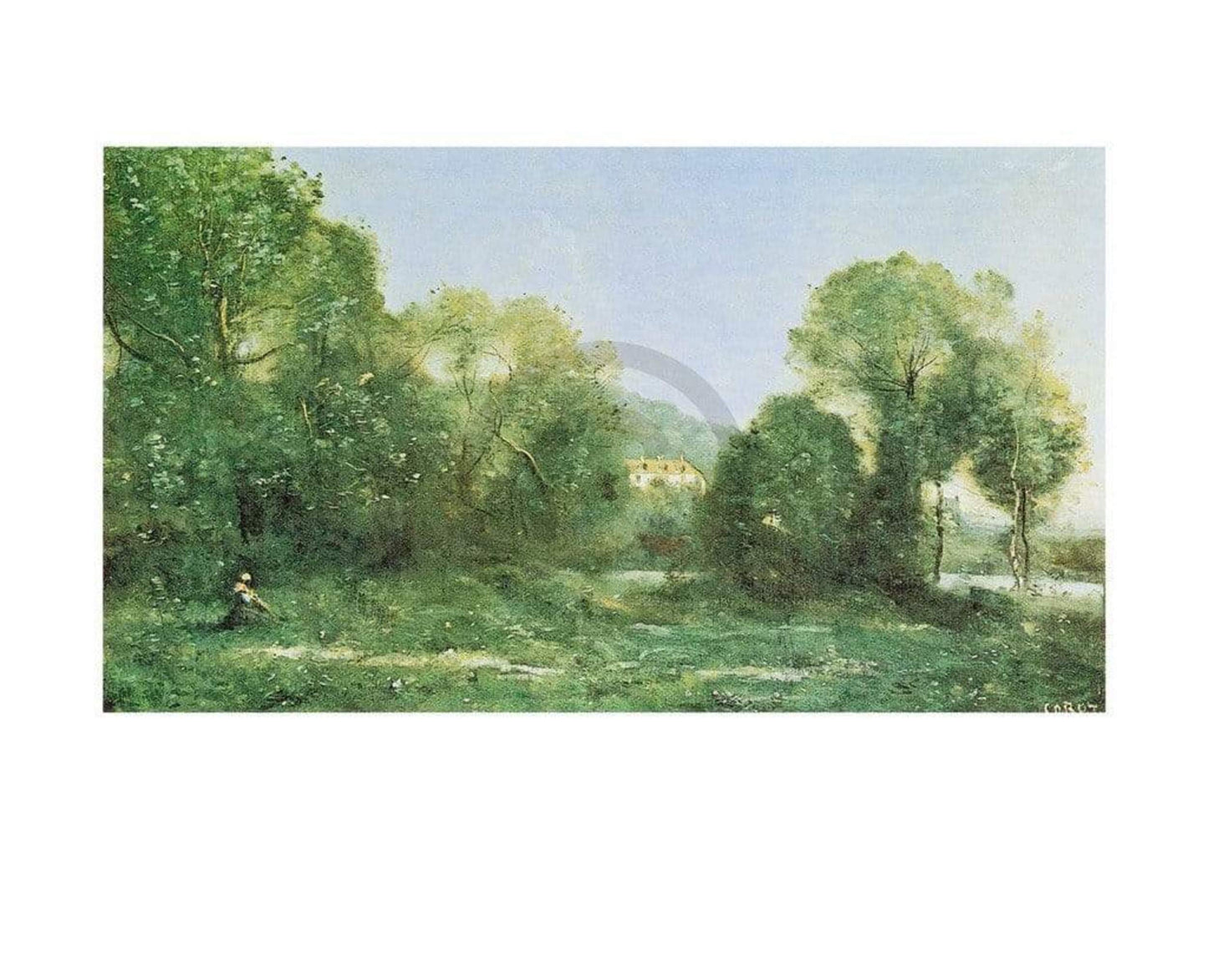 J.B.C. Corot  Etang à ville d'Avray Kunstdruk 30x24cm | Posters.nl